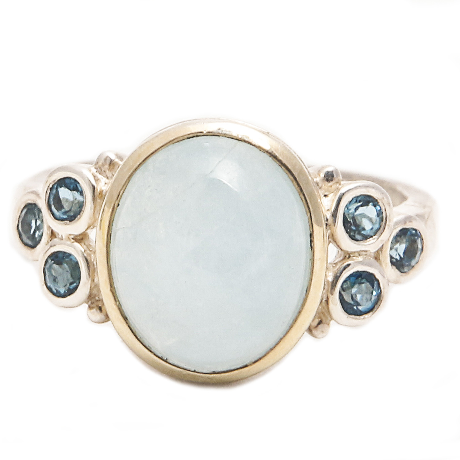 Ring Selection With Sterling, 10K Gold, Aquamarine and Blue Topaz