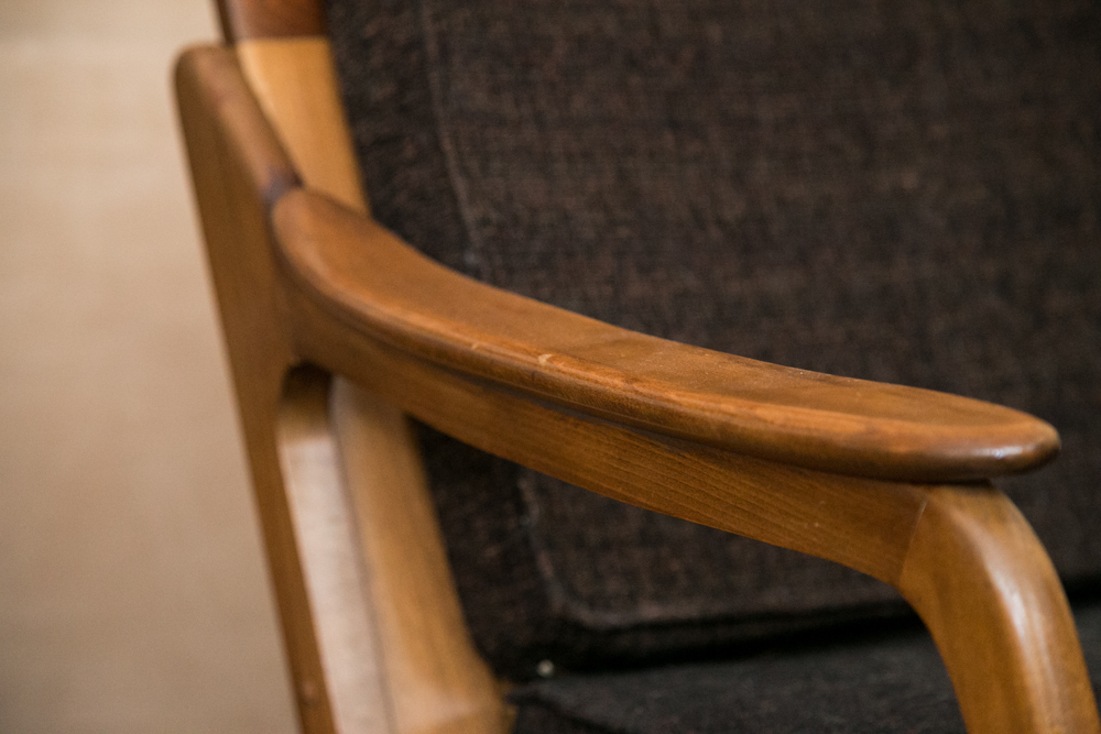 Mid Century Modern Teak Rocking Chair