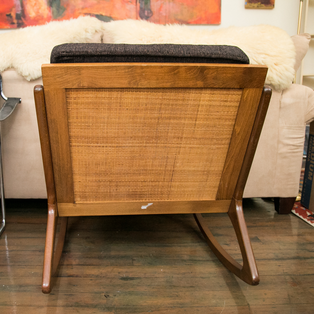 Mid Century Modern Teak Rocking Chair