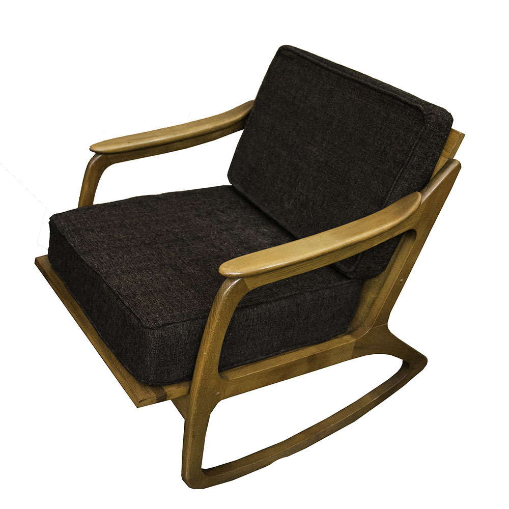 Mid Century Modern Teak Rocking Chair