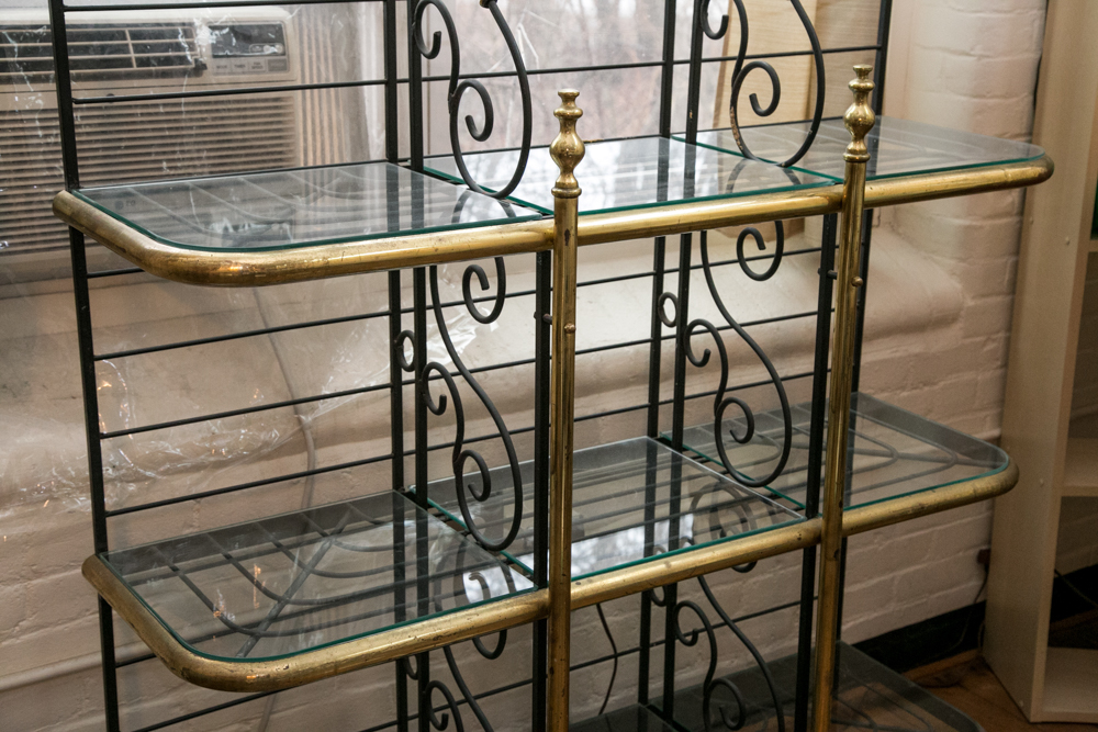 Brass Baker's Rack