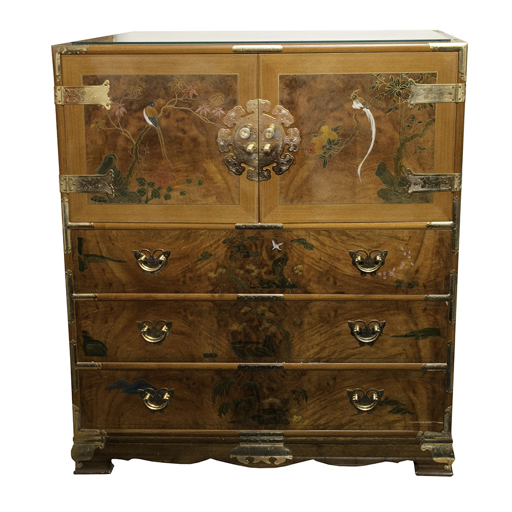 Hand-Painted Chinoiserie Chest