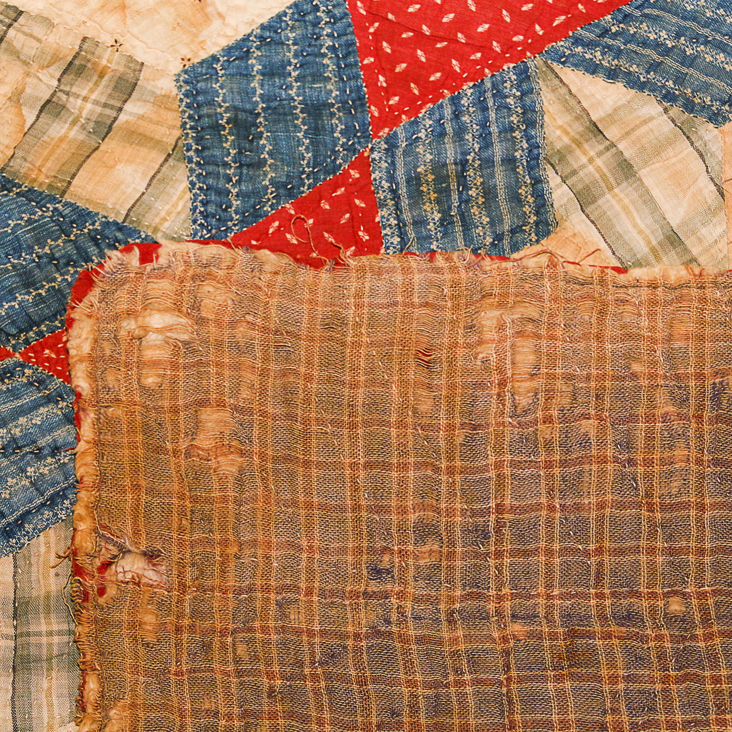 Antique Red White and Blue Quilt