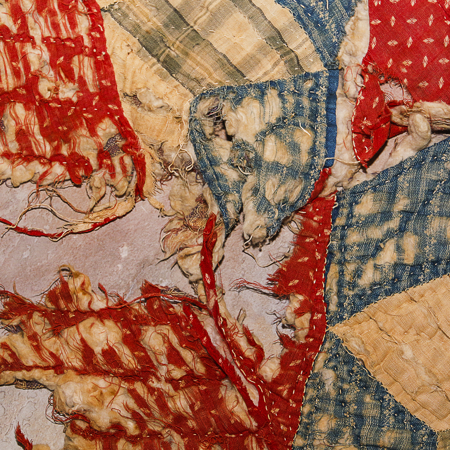 Antique Red White and Blue Quilt