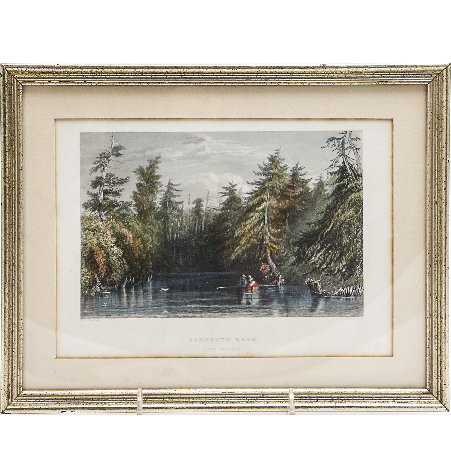 Signed E. Radclyffe Etching Titled "Barhydt's Lake (Near Saratoga)"