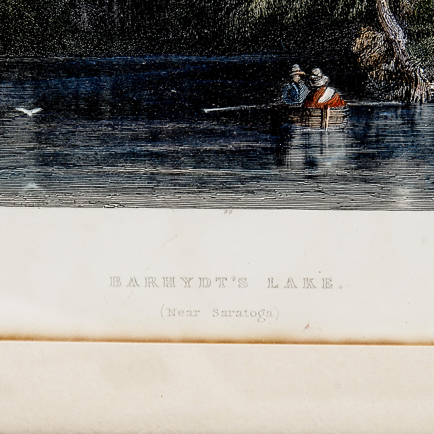Signed E. Radclyffe Etching Titled "Barhydt's Lake (Near Saratoga)"