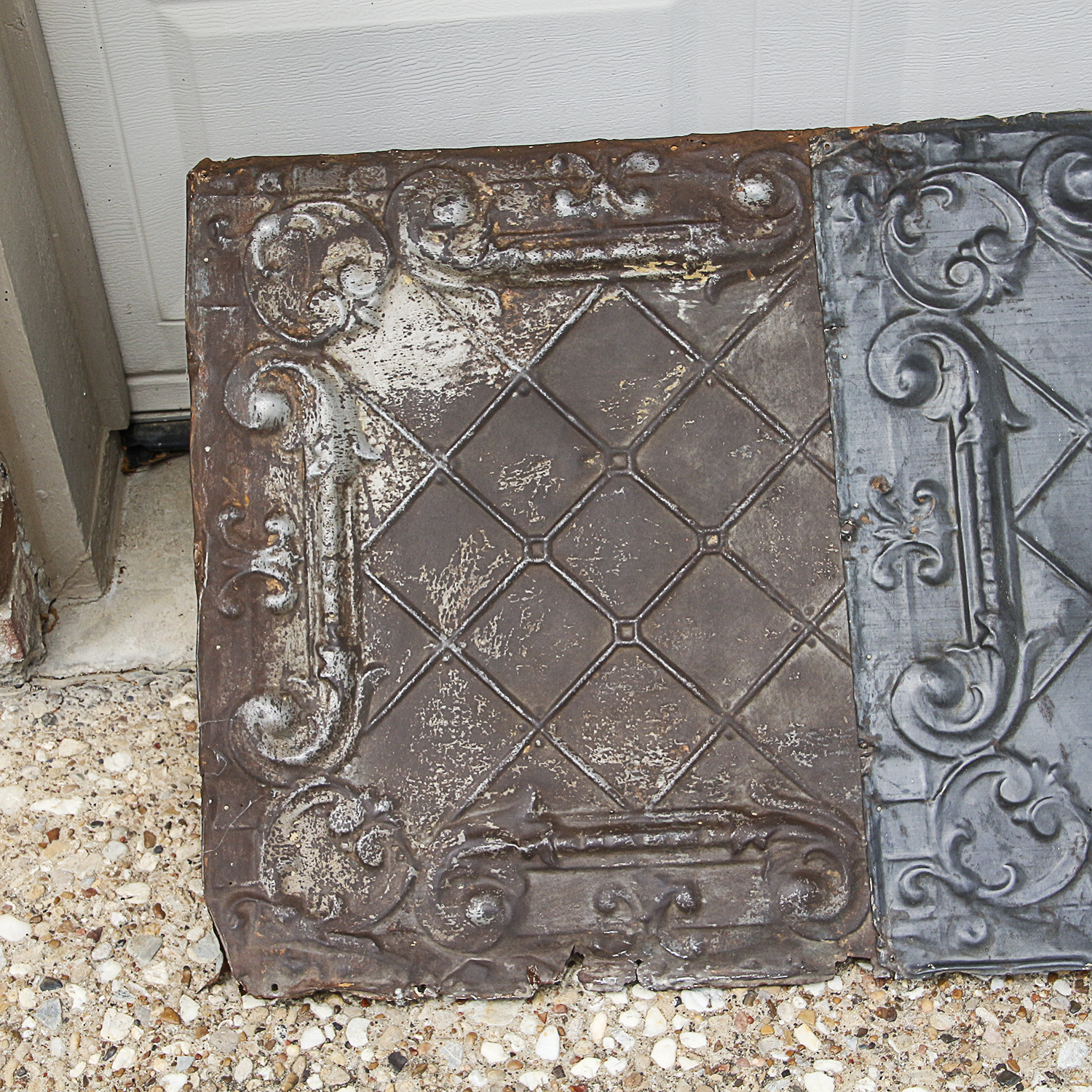 Pressed Tin Overmantle