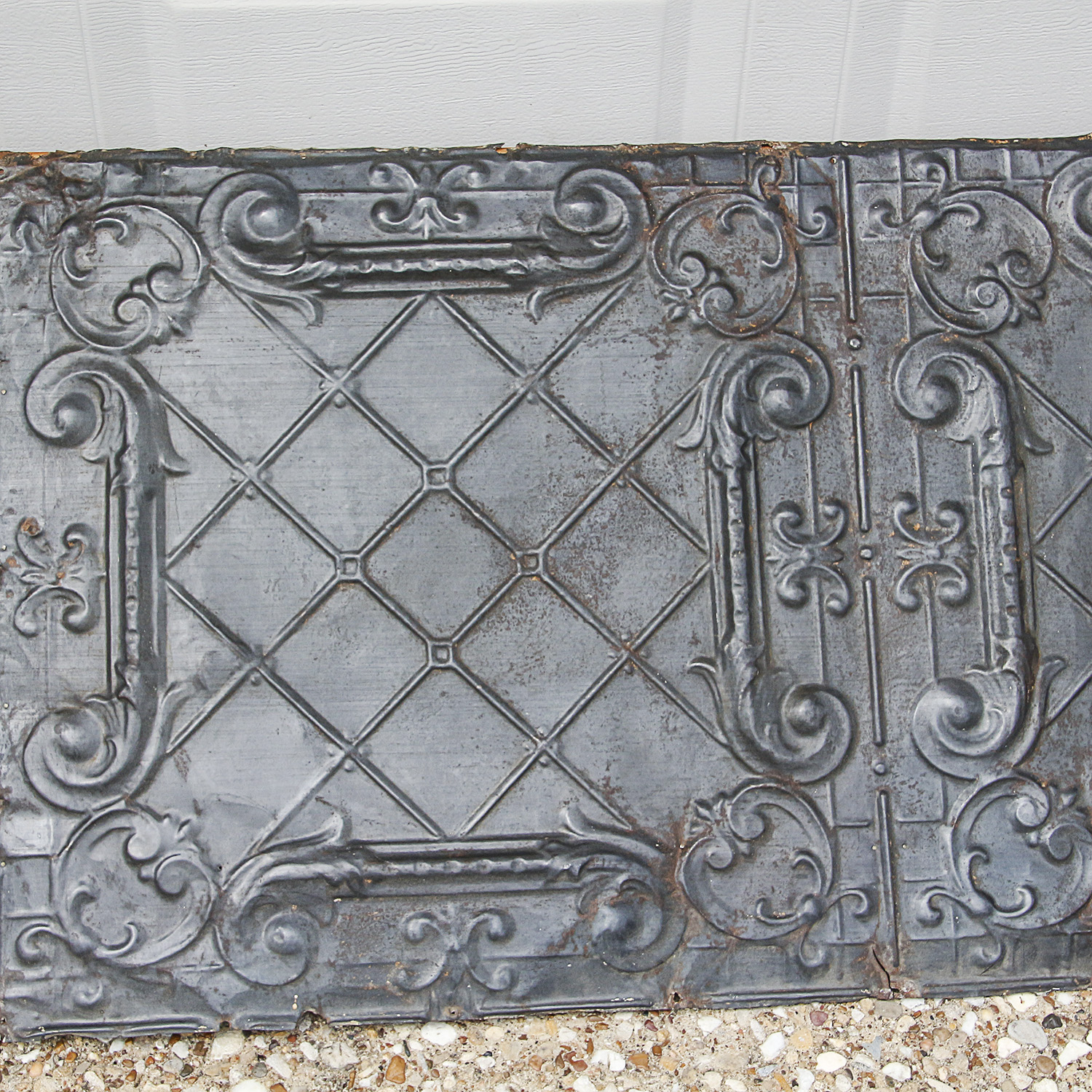 Pressed Tin Overmantle