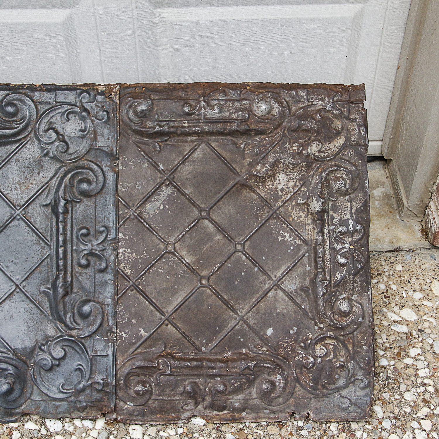 Pressed Tin Overmantle
