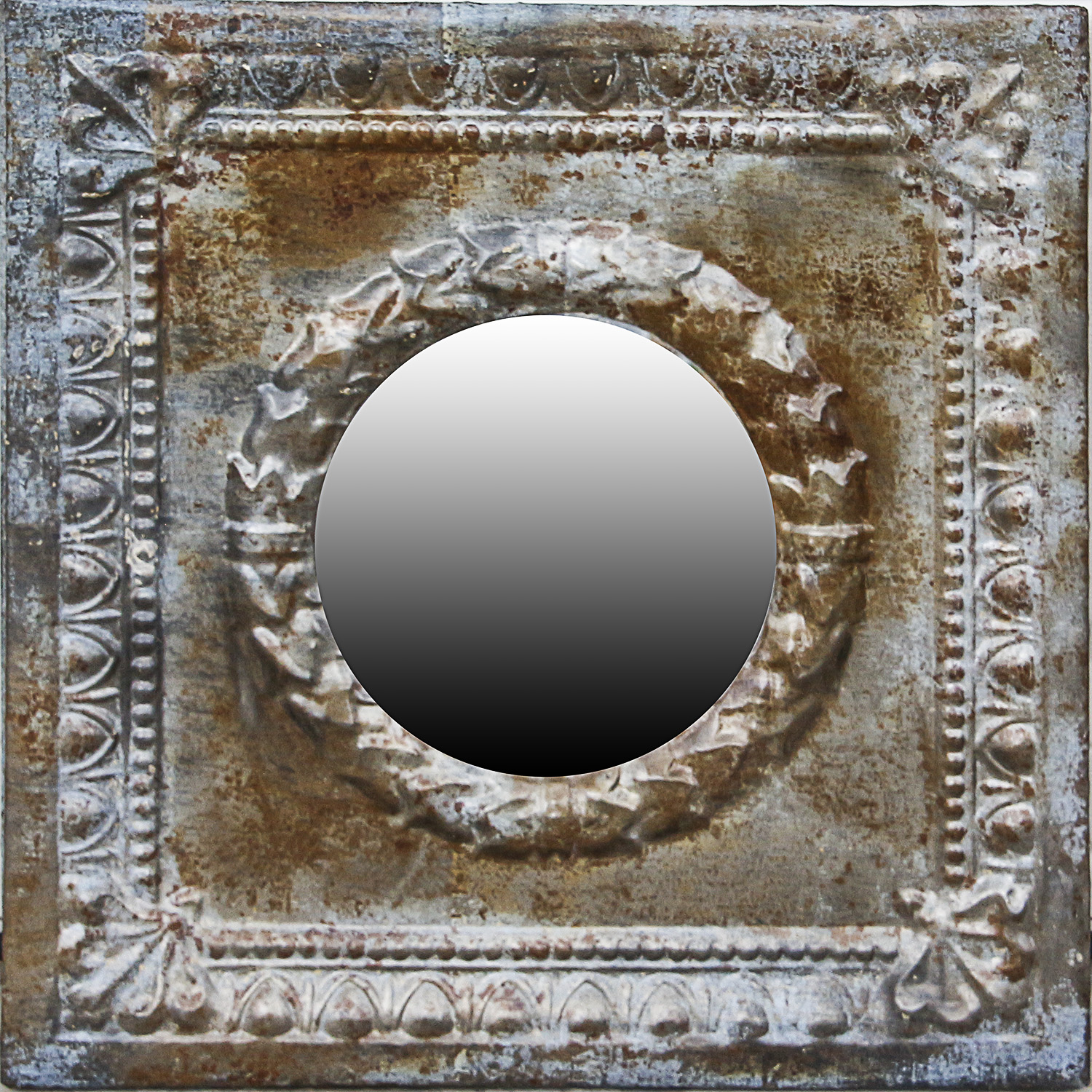 Antique Tin Wall Mirror