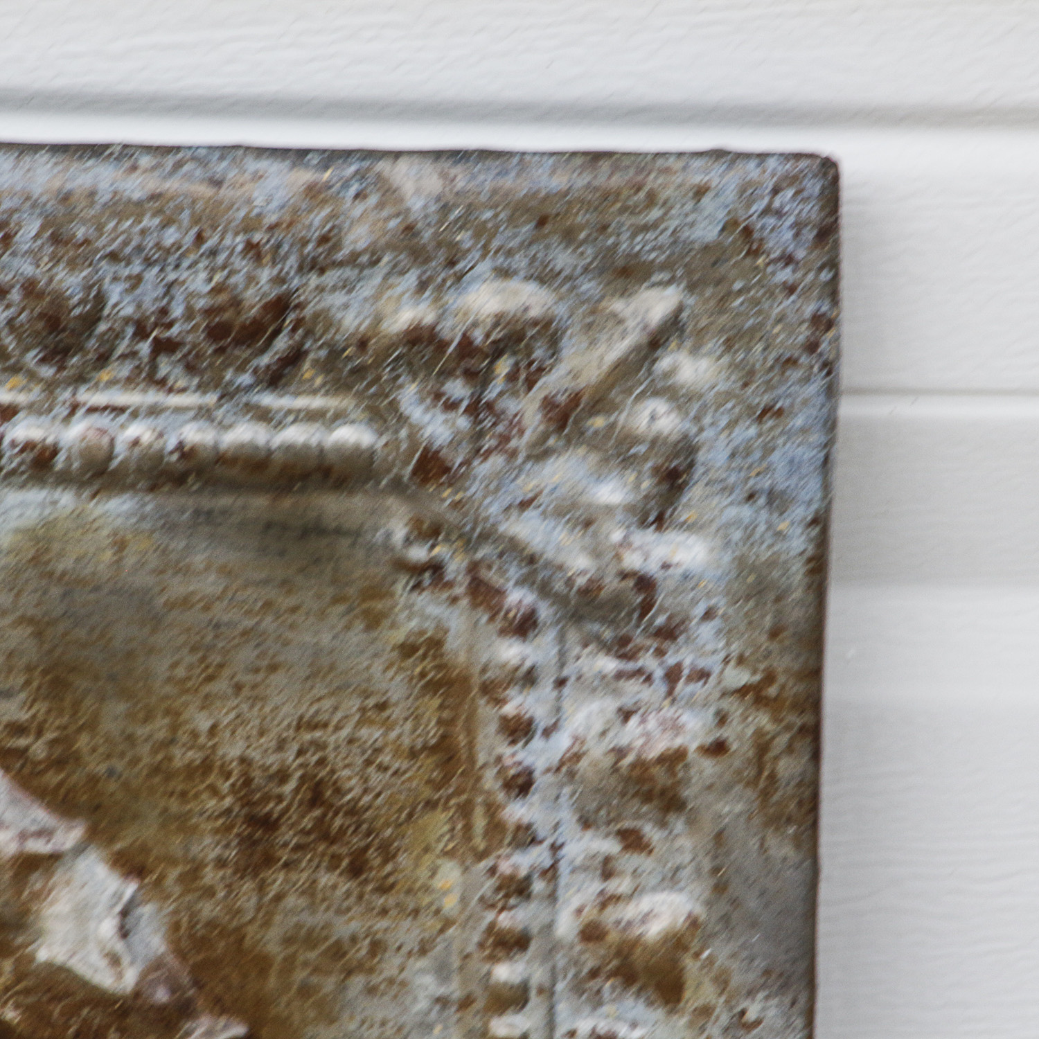 Antique Tin Wall Mirror