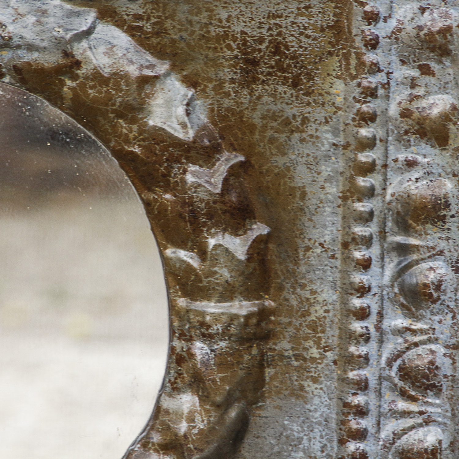 Antique Tin Wall Mirror