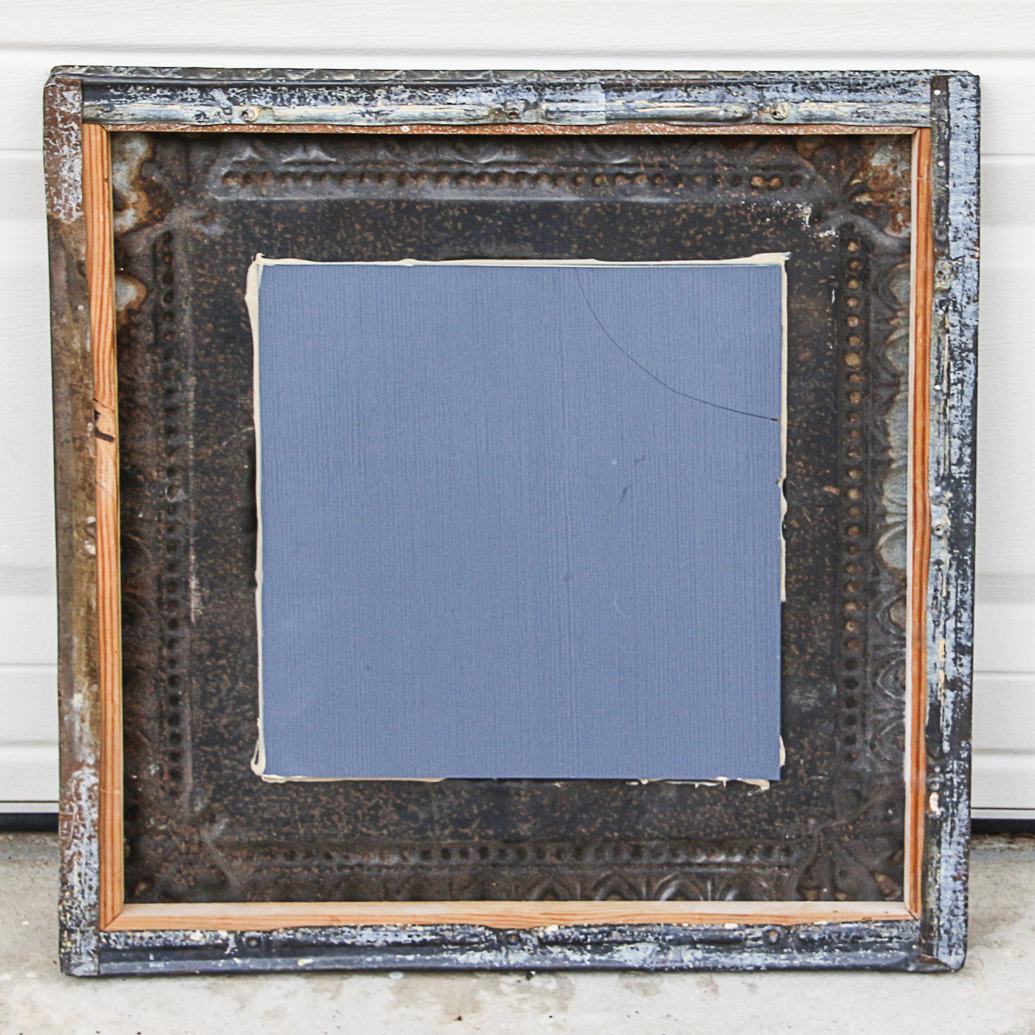 Antique Tin Wall Mirror