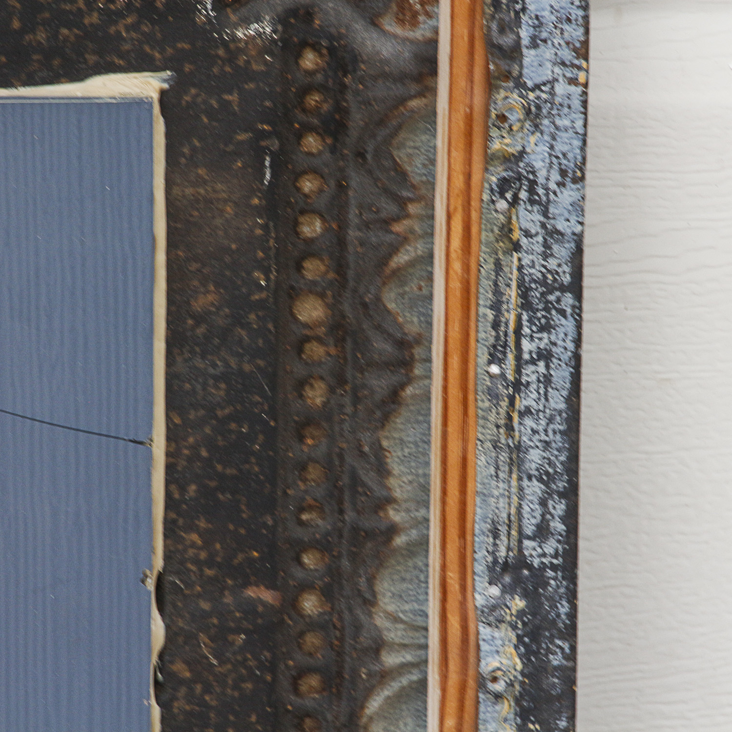 Antique Tin Wall Mirror