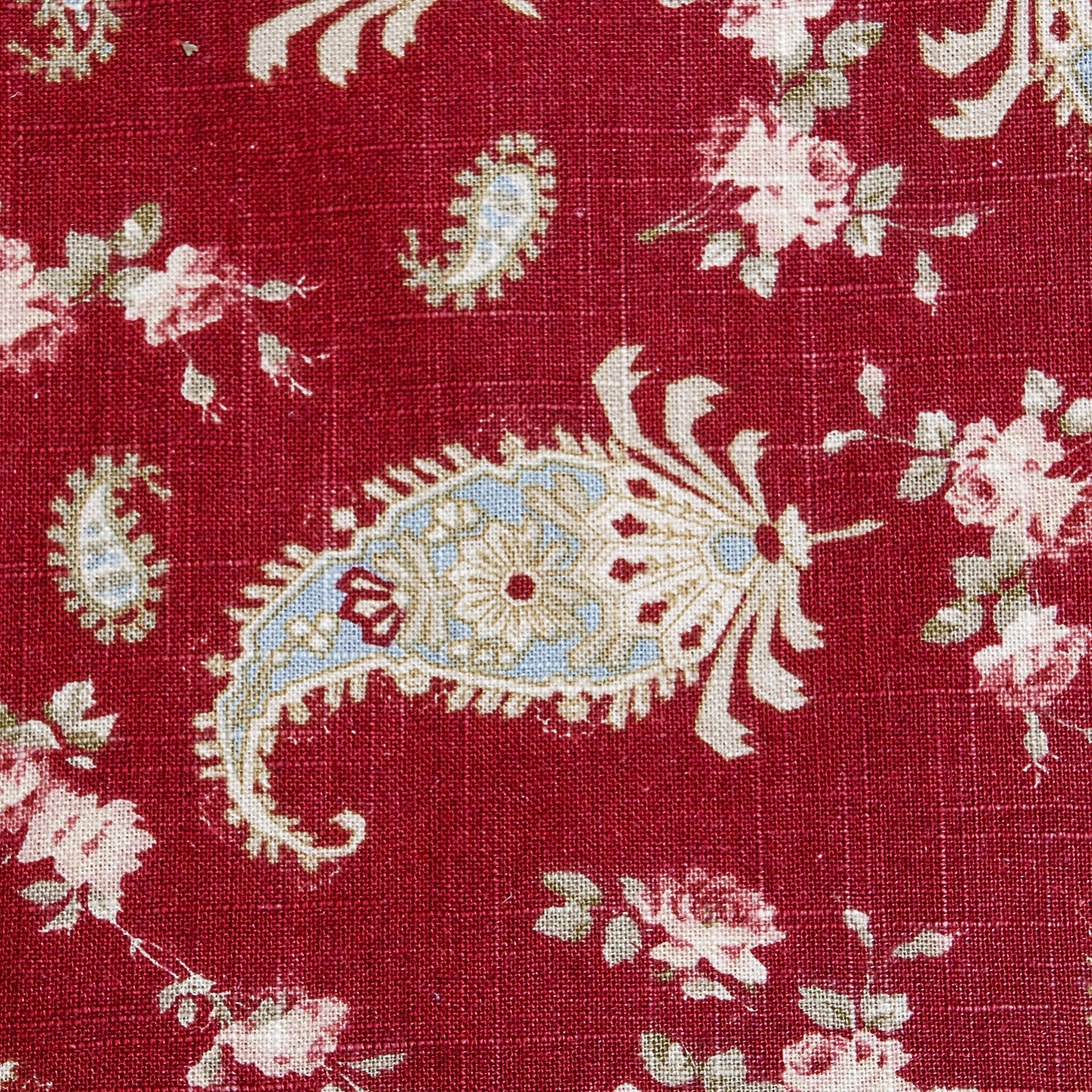 Red Paisley Fabric