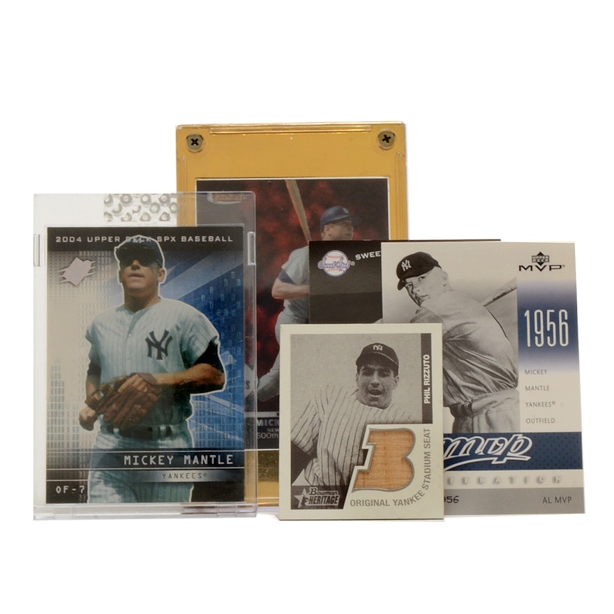 Stengel, Rizzuto and Mantle Cards