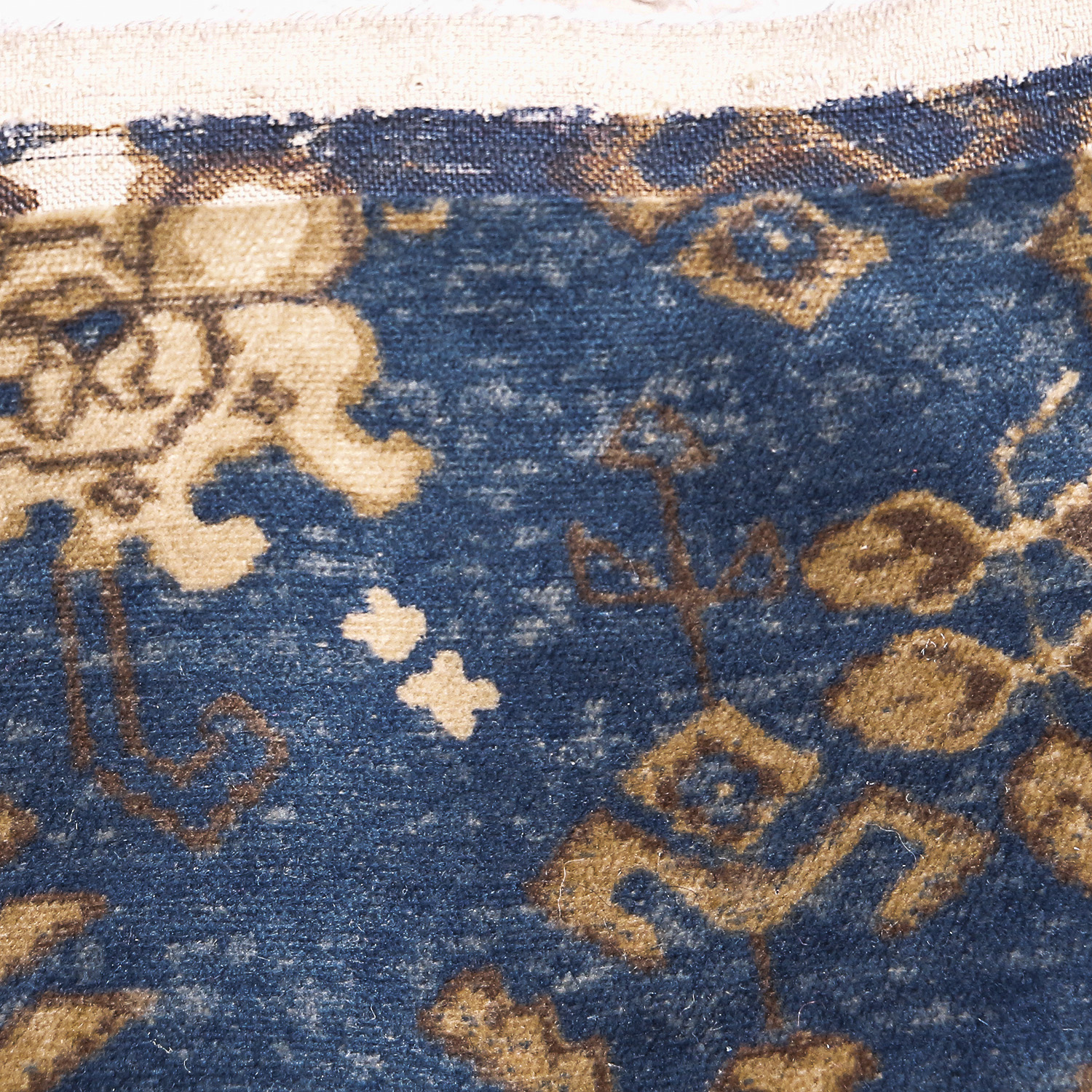 Ralph Lauren Blue Velvet Floral Fabric