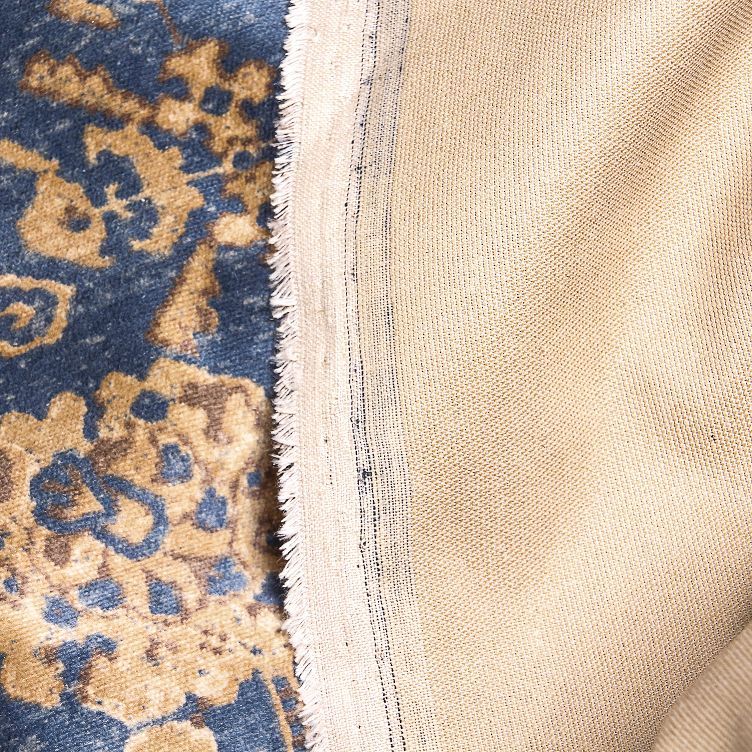 Ralph Lauren Blue Velvet Floral Fabric