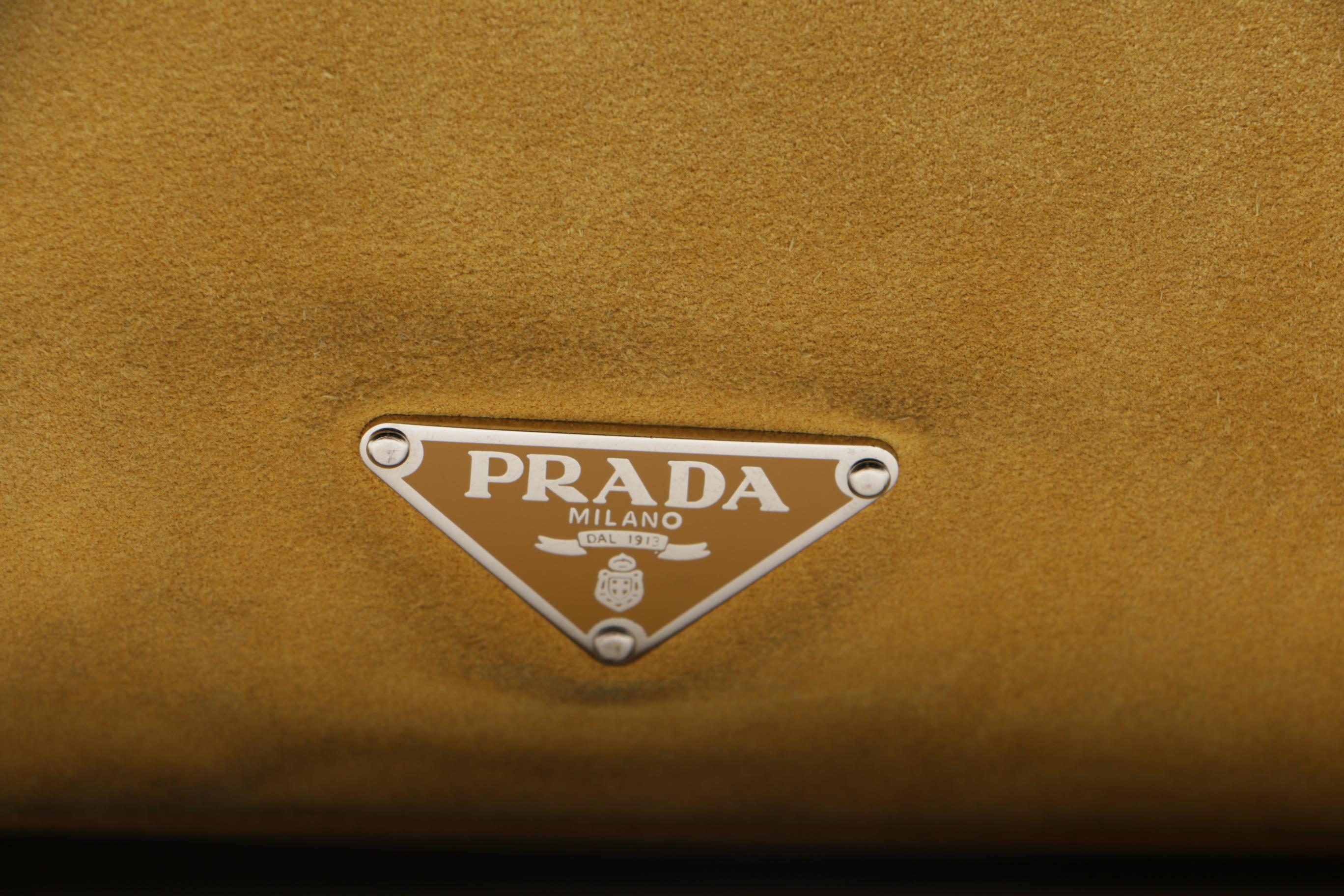 Prada Suede Hobo Shoulder Bag