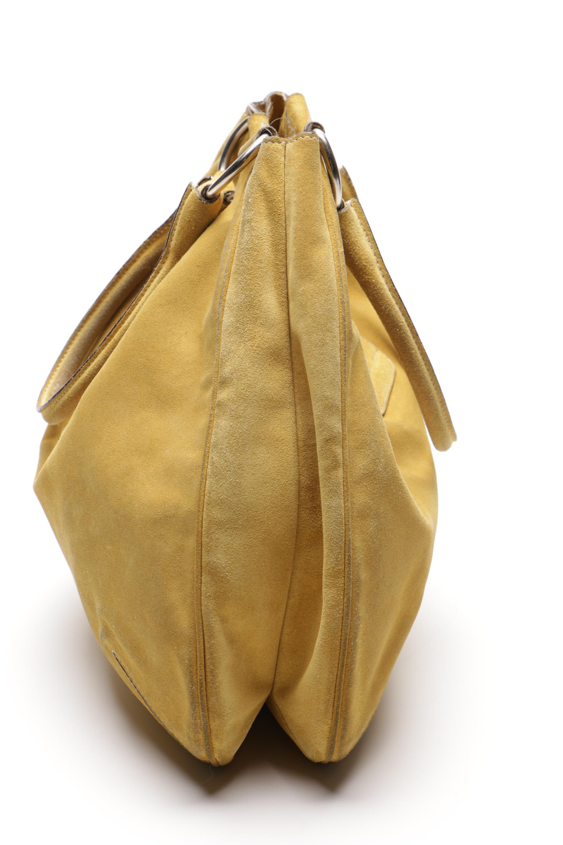 Prada Suede Hobo Shoulder Bag
