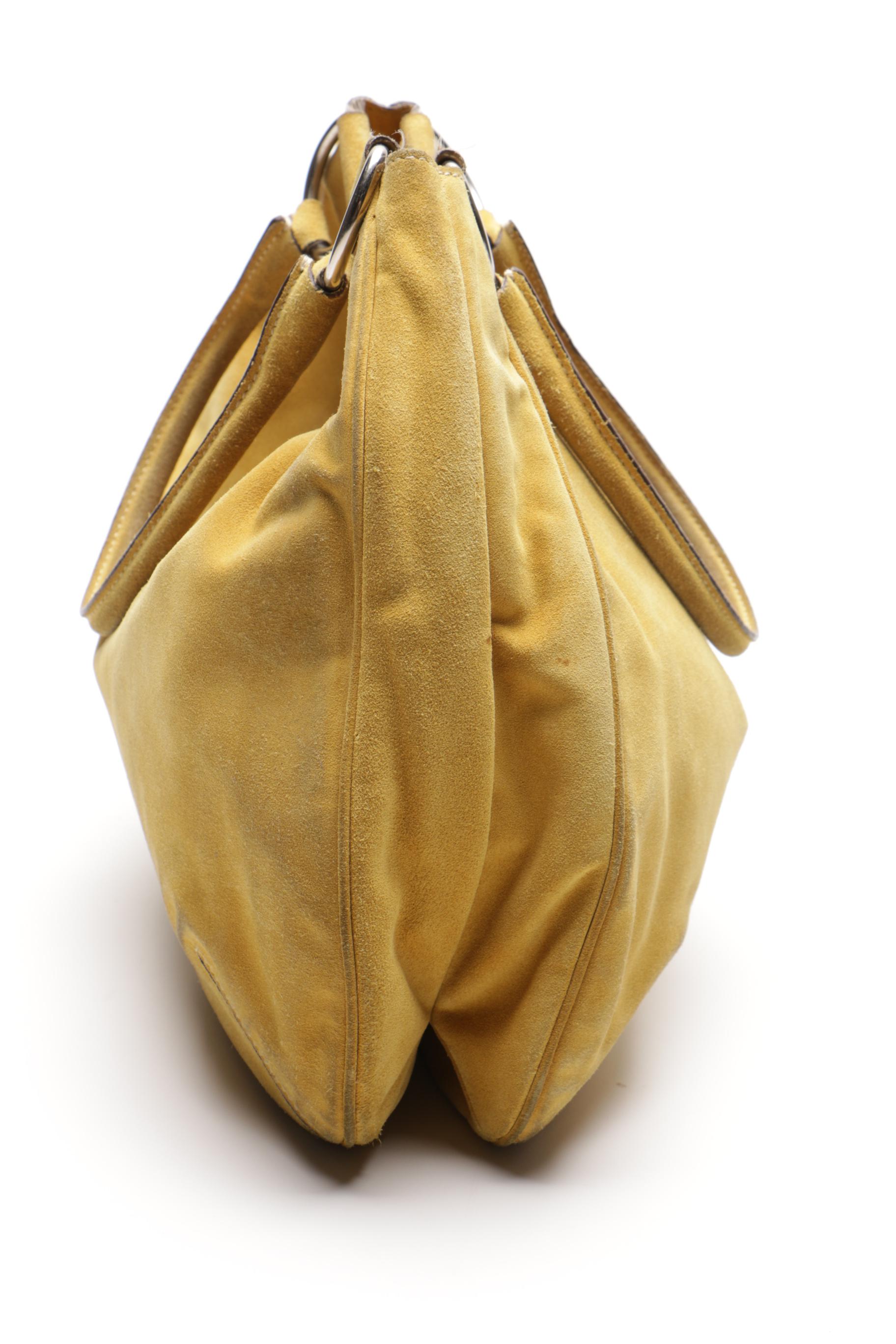Prada Suede Hobo Shoulder Bag