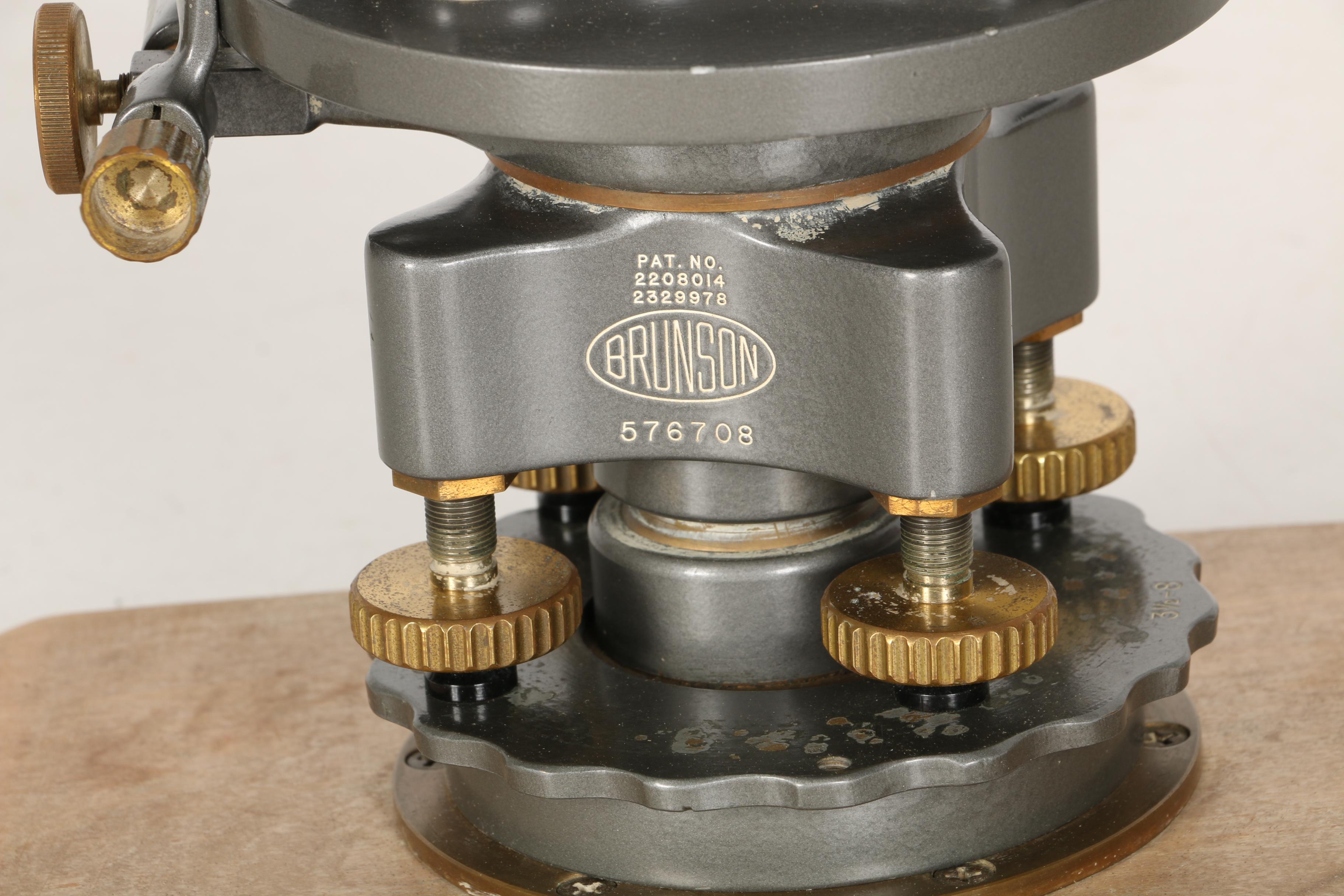 Vintage Surveying Equipment Featuring Brunson Builder's Level