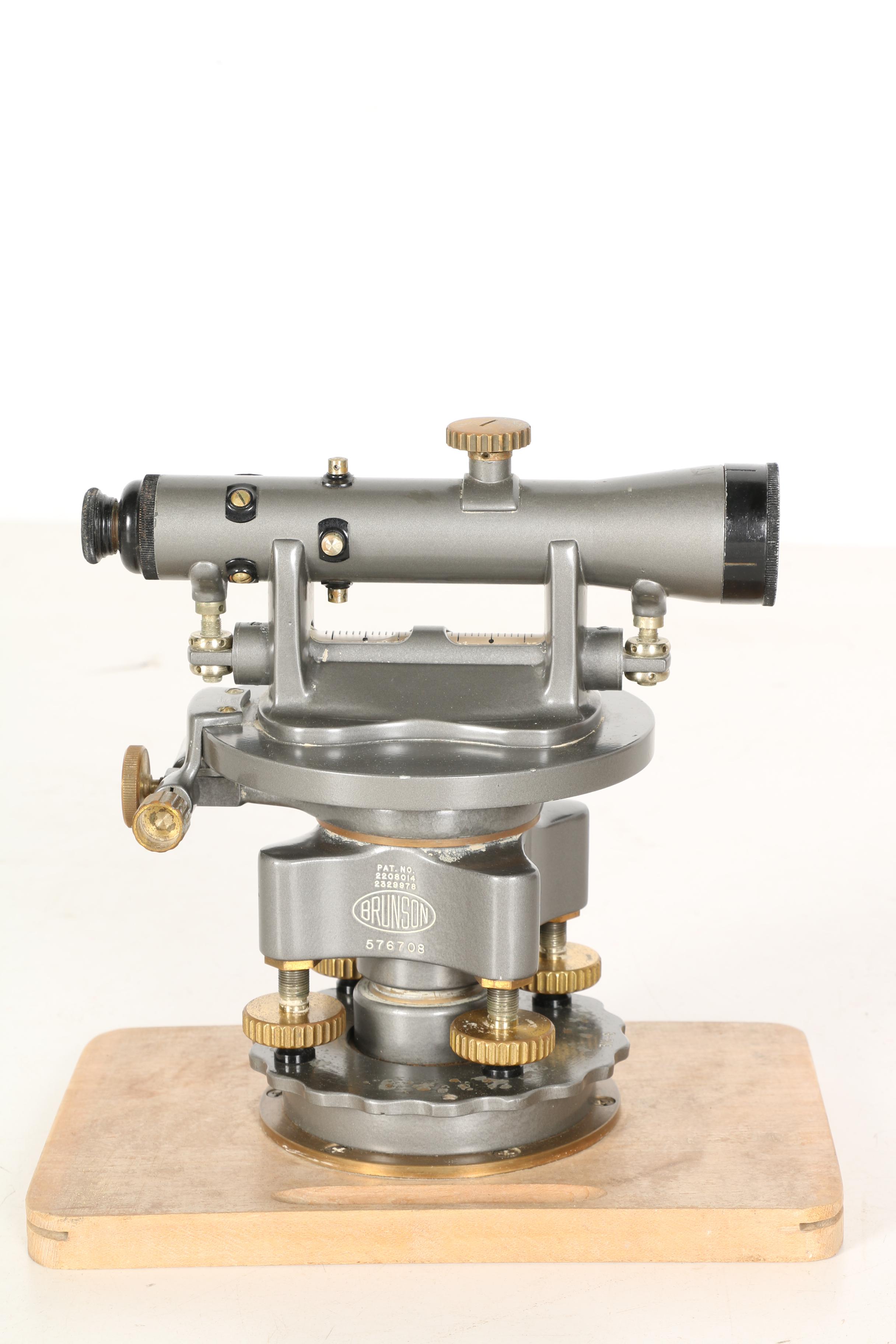 Vintage Surveying Equipment Featuring Brunson Builder's Level