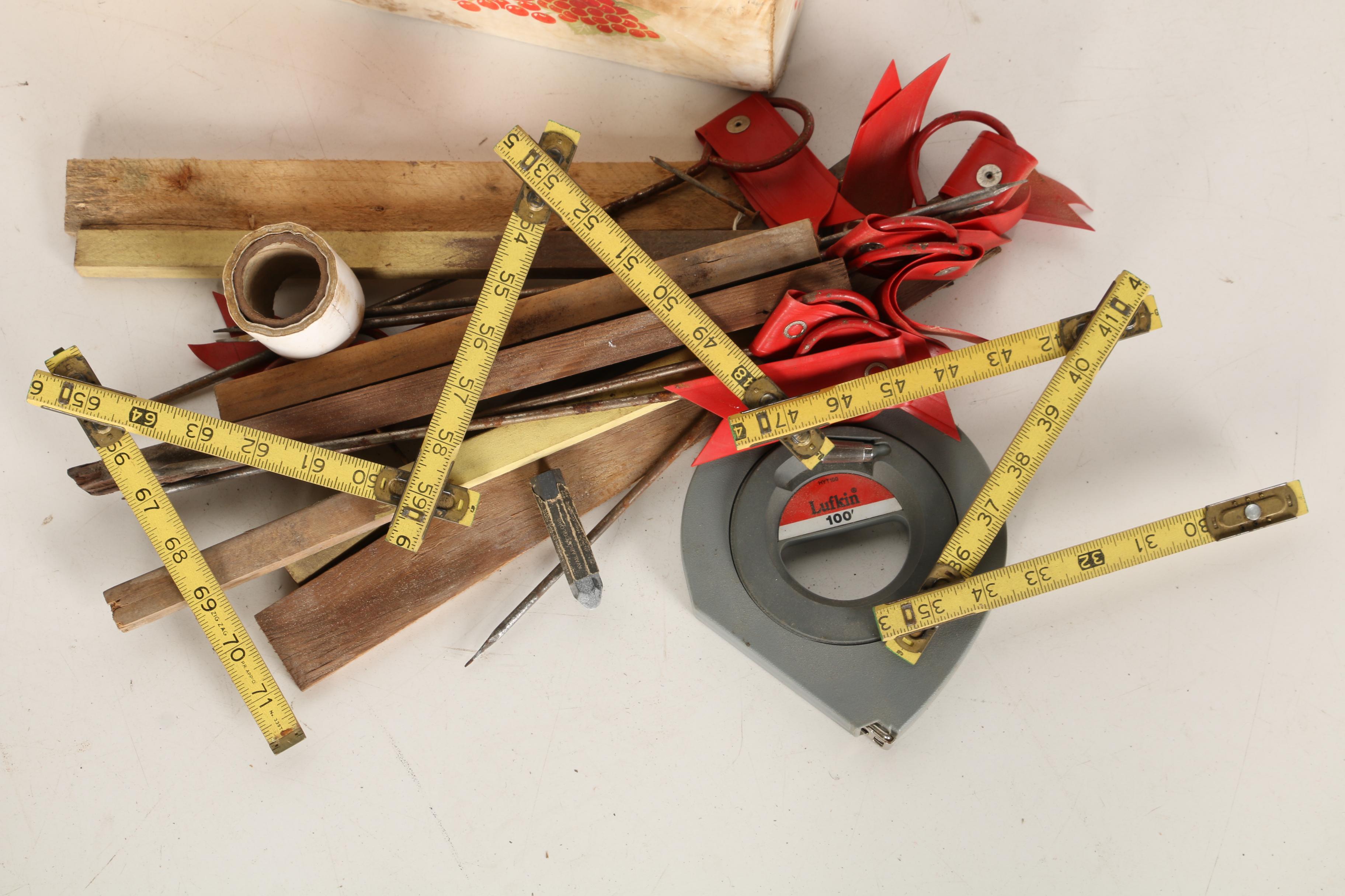 Vintage Surveying Equipment Featuring Brunson Builder's Level