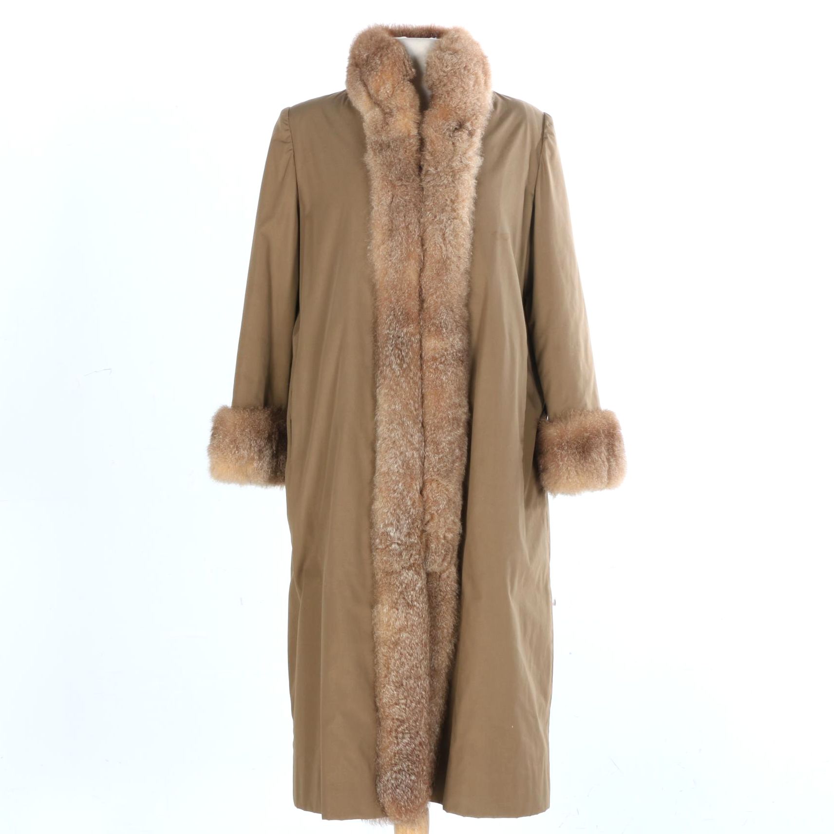 Alpaca Fur Trim Coat