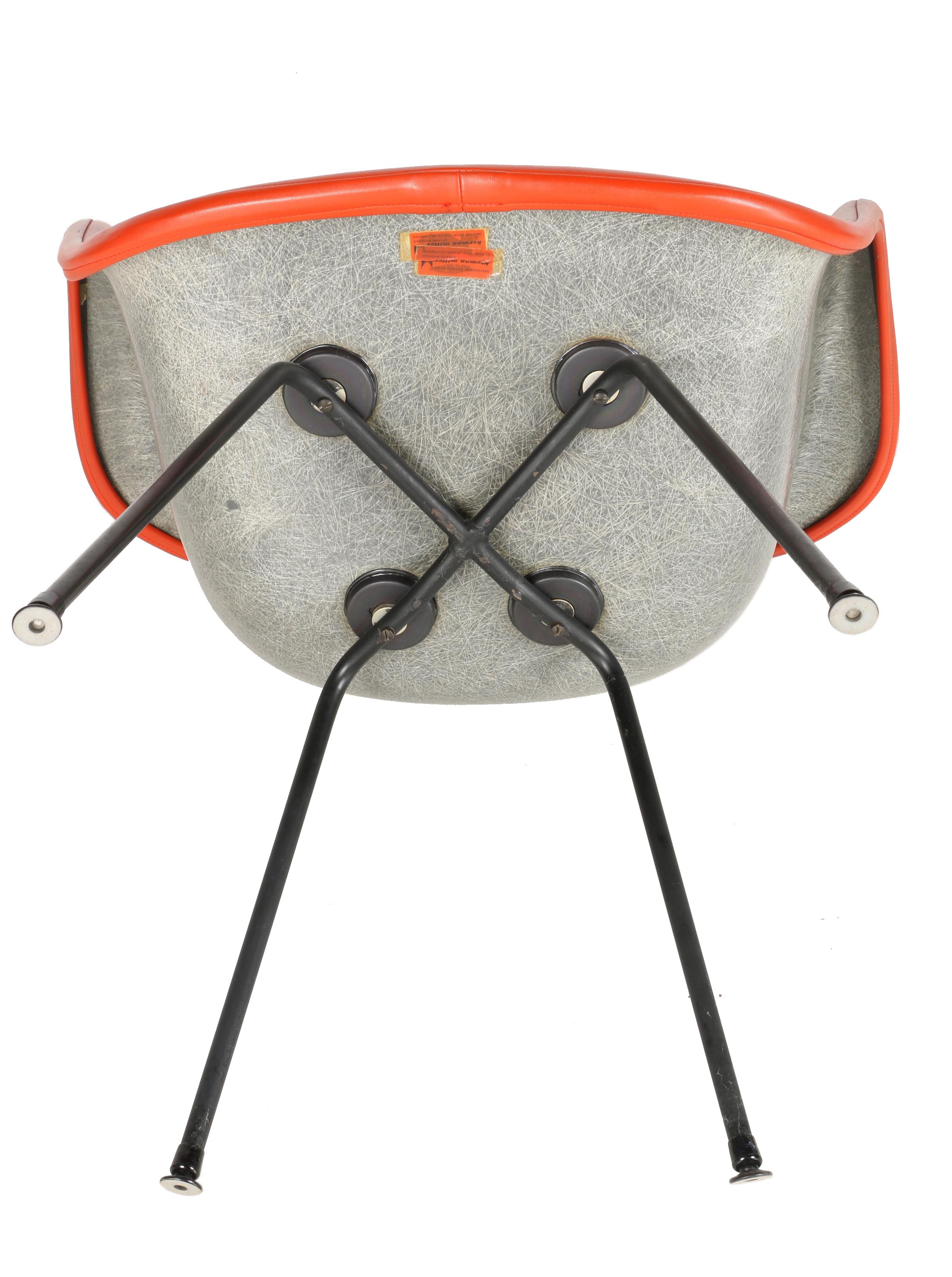 Mid Century Modern "DAX" Shell Chair by Eames for Herman Miller With Invoice