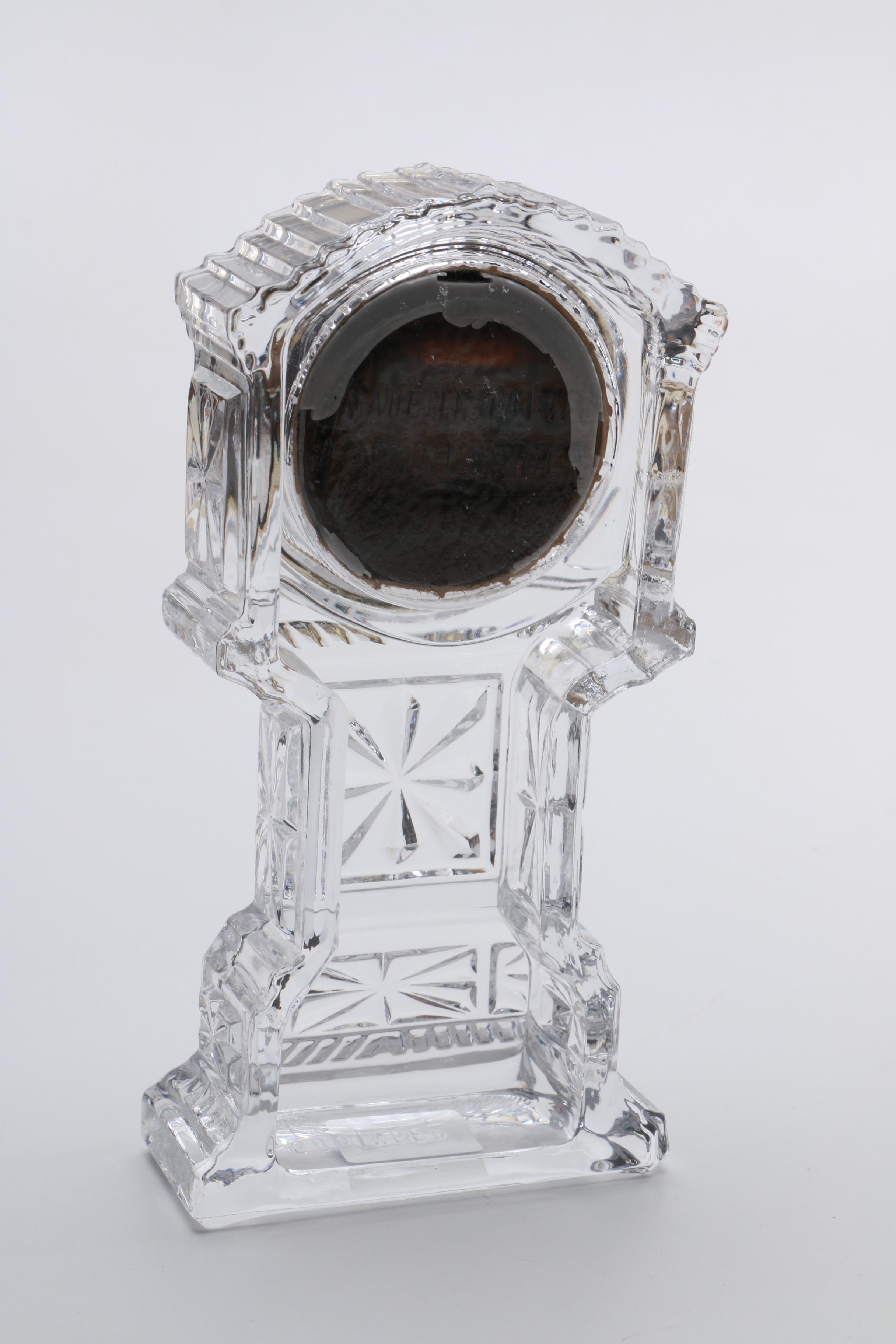Godinger "Crystal Legends" Cut Crystal Mantel Clock