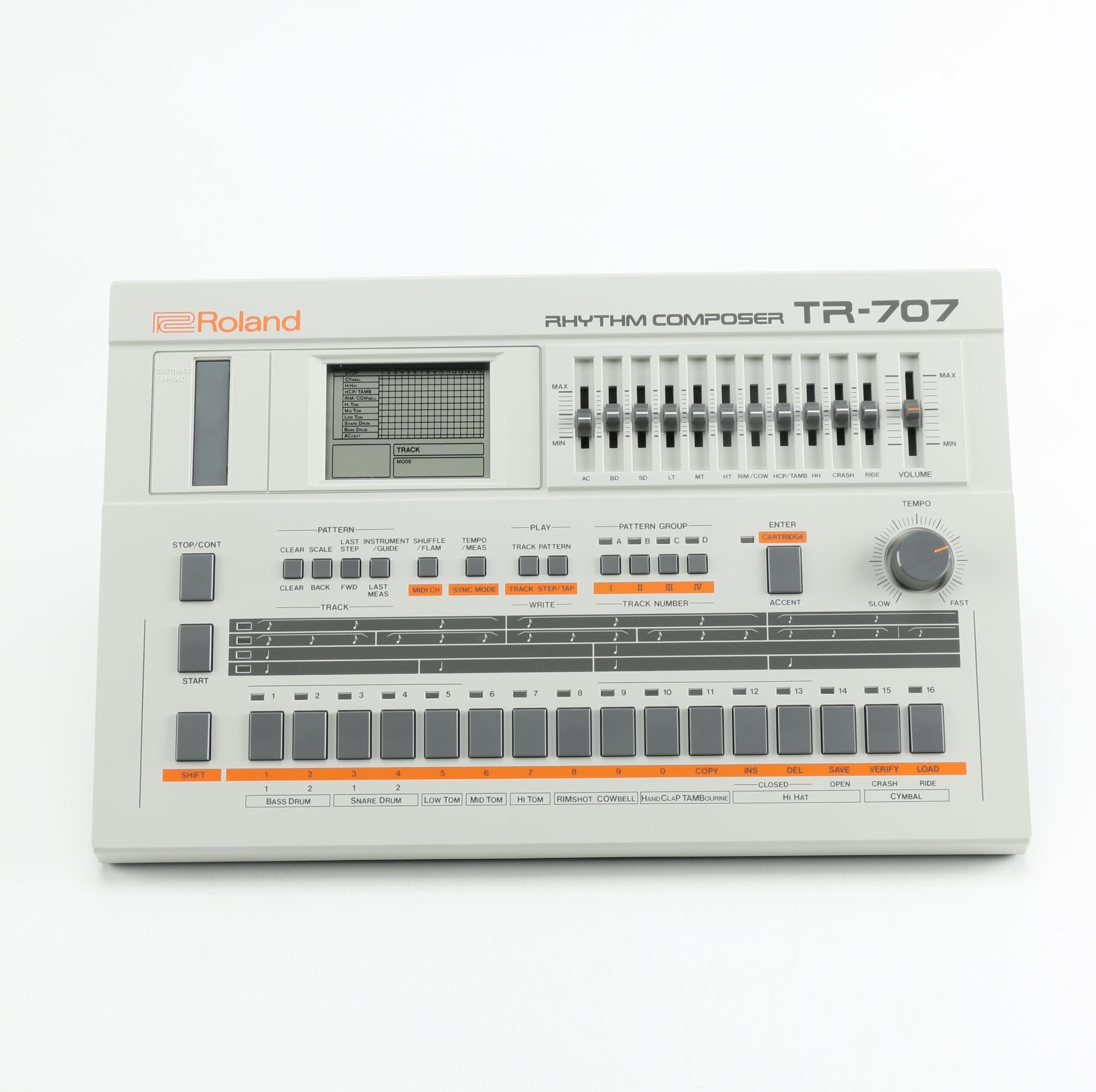 Vintage Roland TR-707 Drum Machine