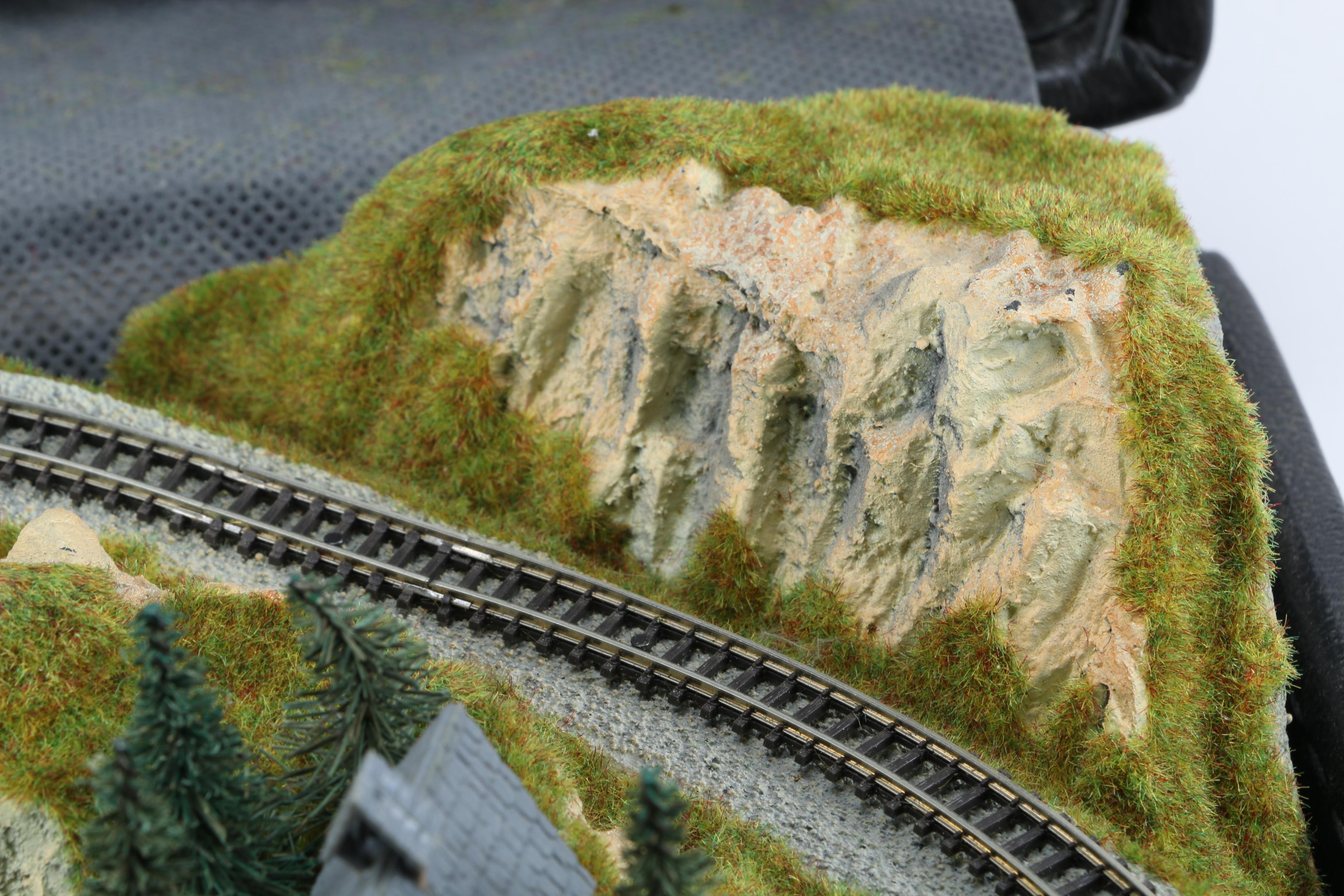 Motorized Miniature Train Set in Leather Attaché Case