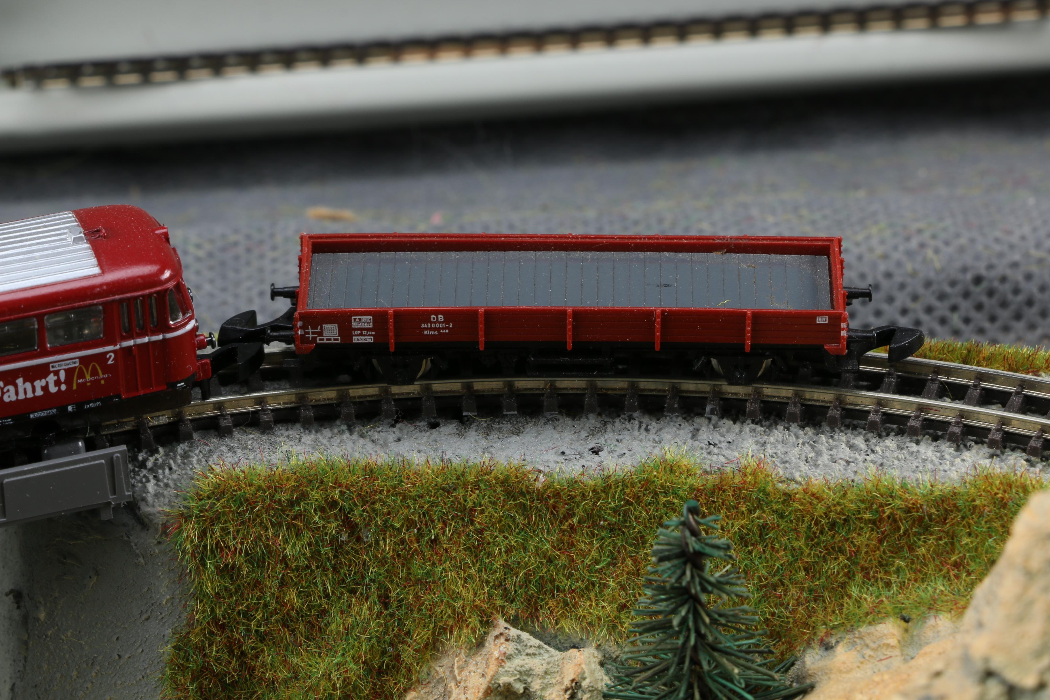 Motorized Miniature Train Set in Leather Attaché Case