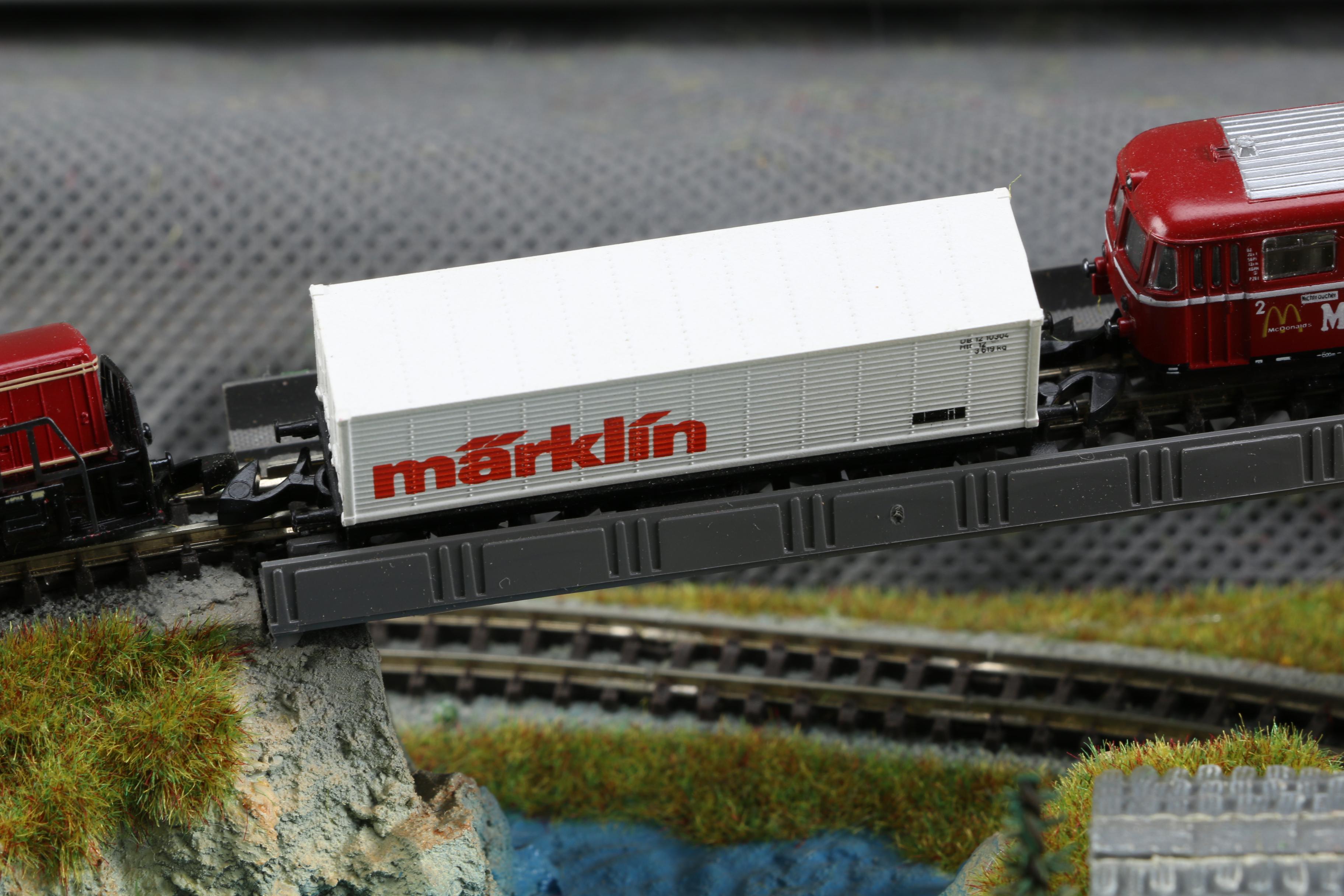 Motorized Miniature Train Set in Leather Attaché Case