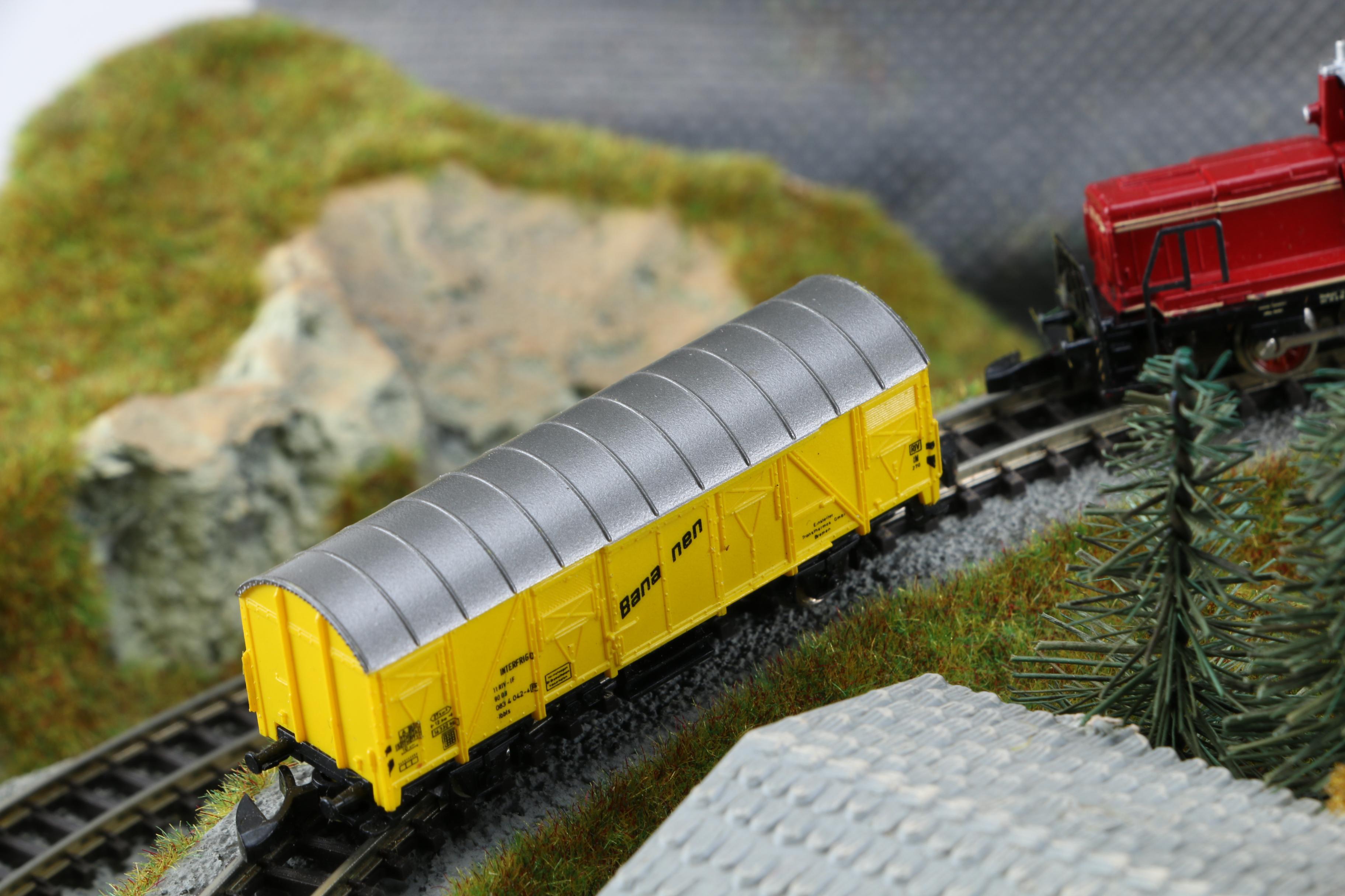 Motorized Miniature Train Set in Leather Attaché Case