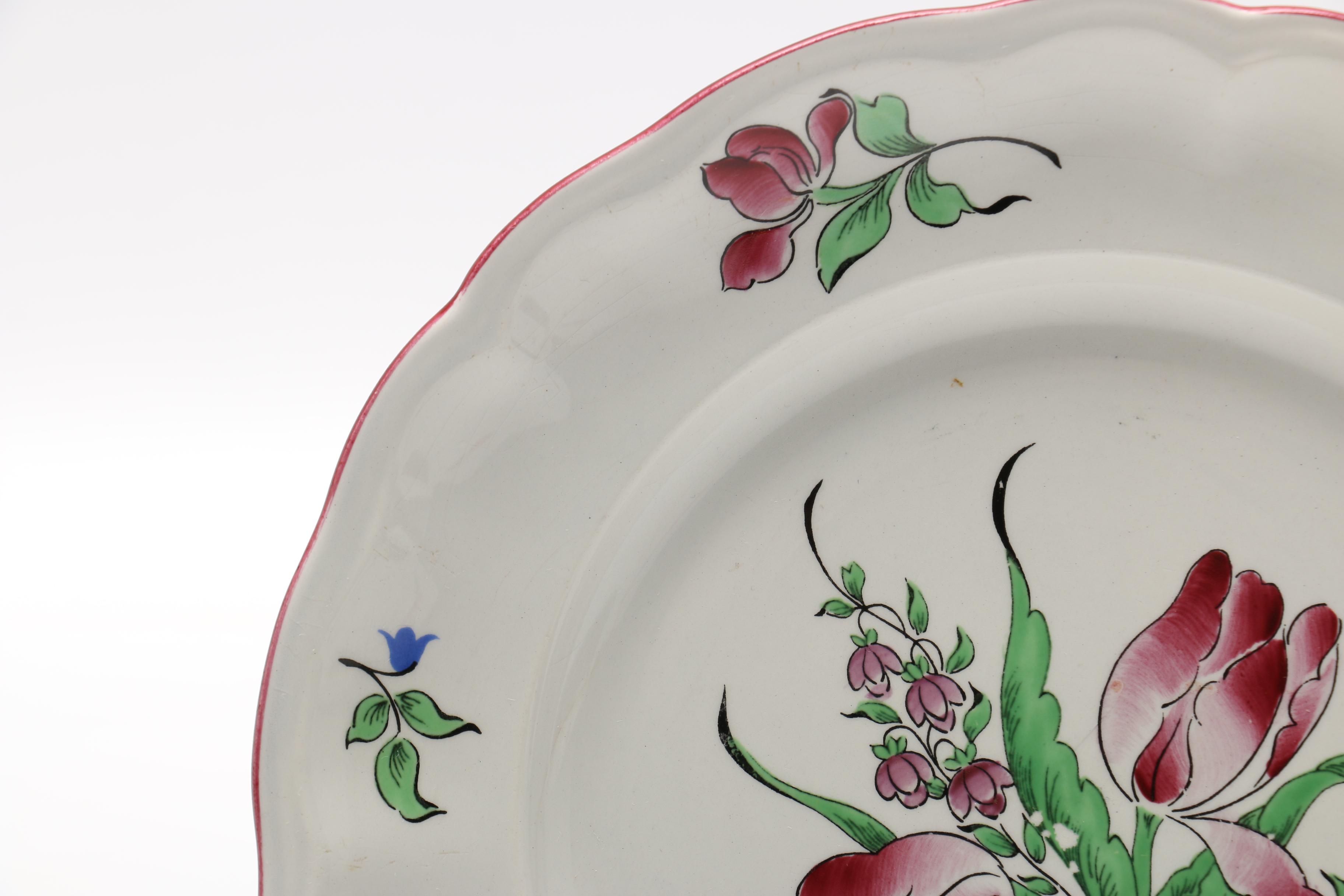 KG Luneville "Old Strasbourg" Faience Plates