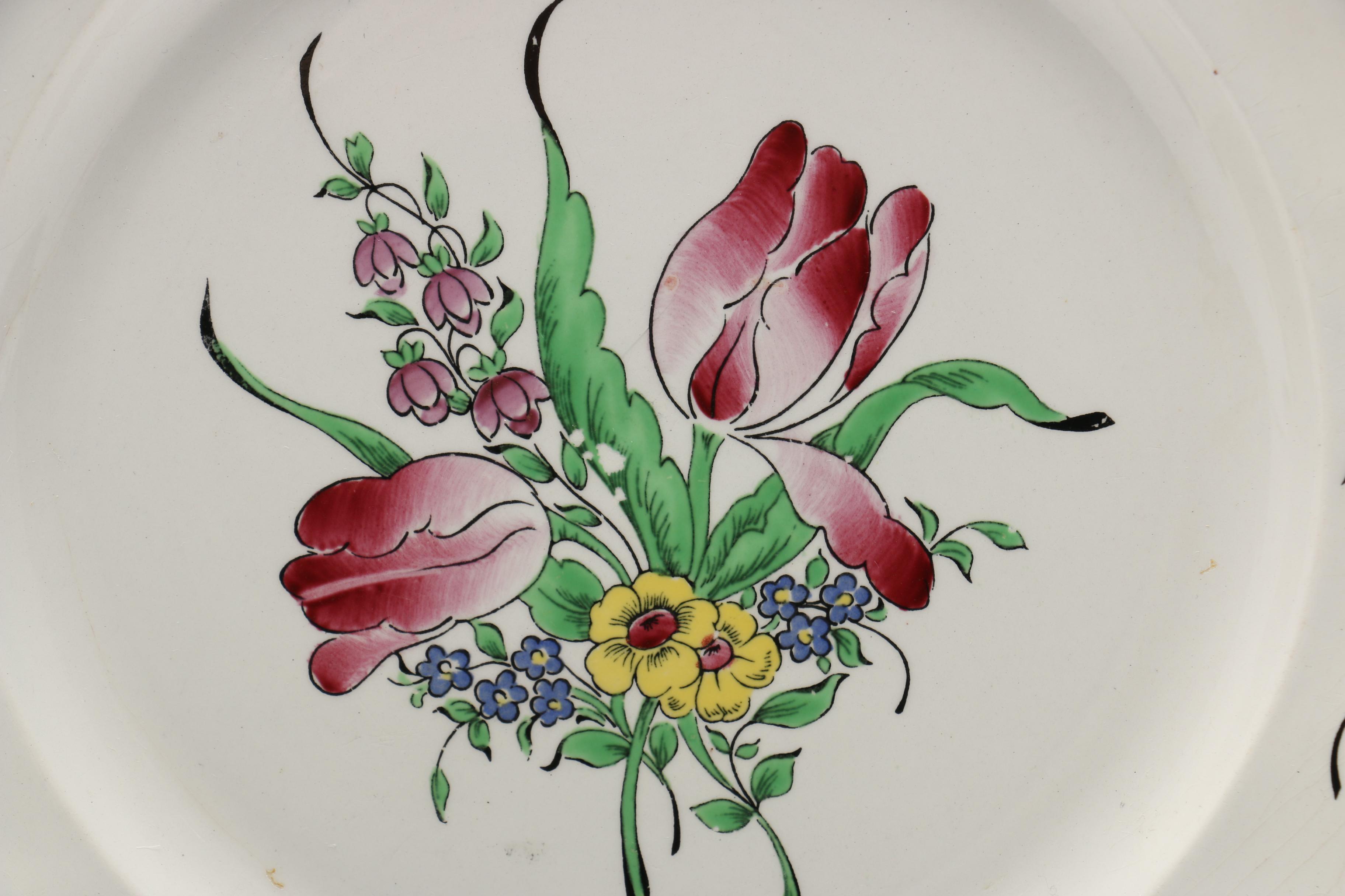 KG Luneville "Old Strasbourg" Faience Plates