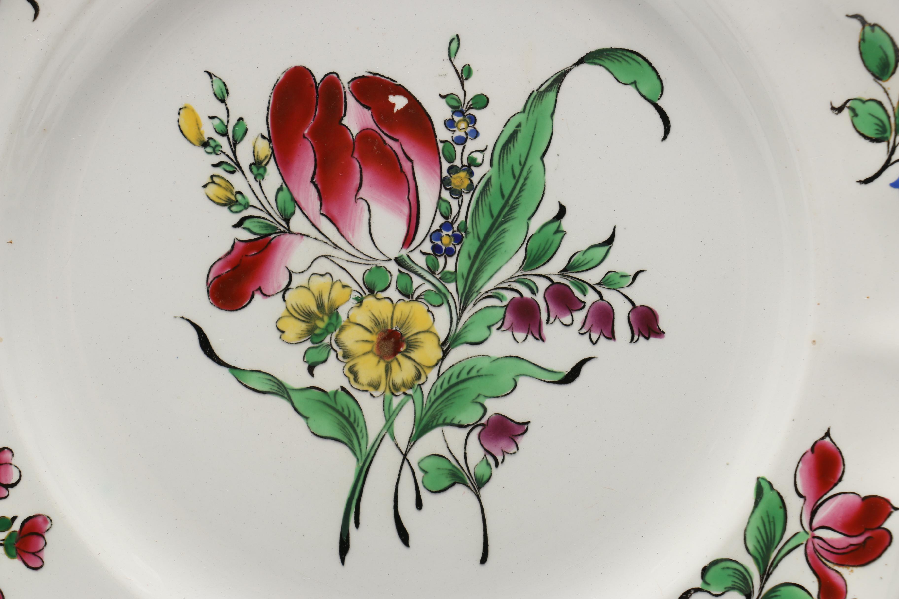 KG Luneville "Old Strasbourg" Faience Plates