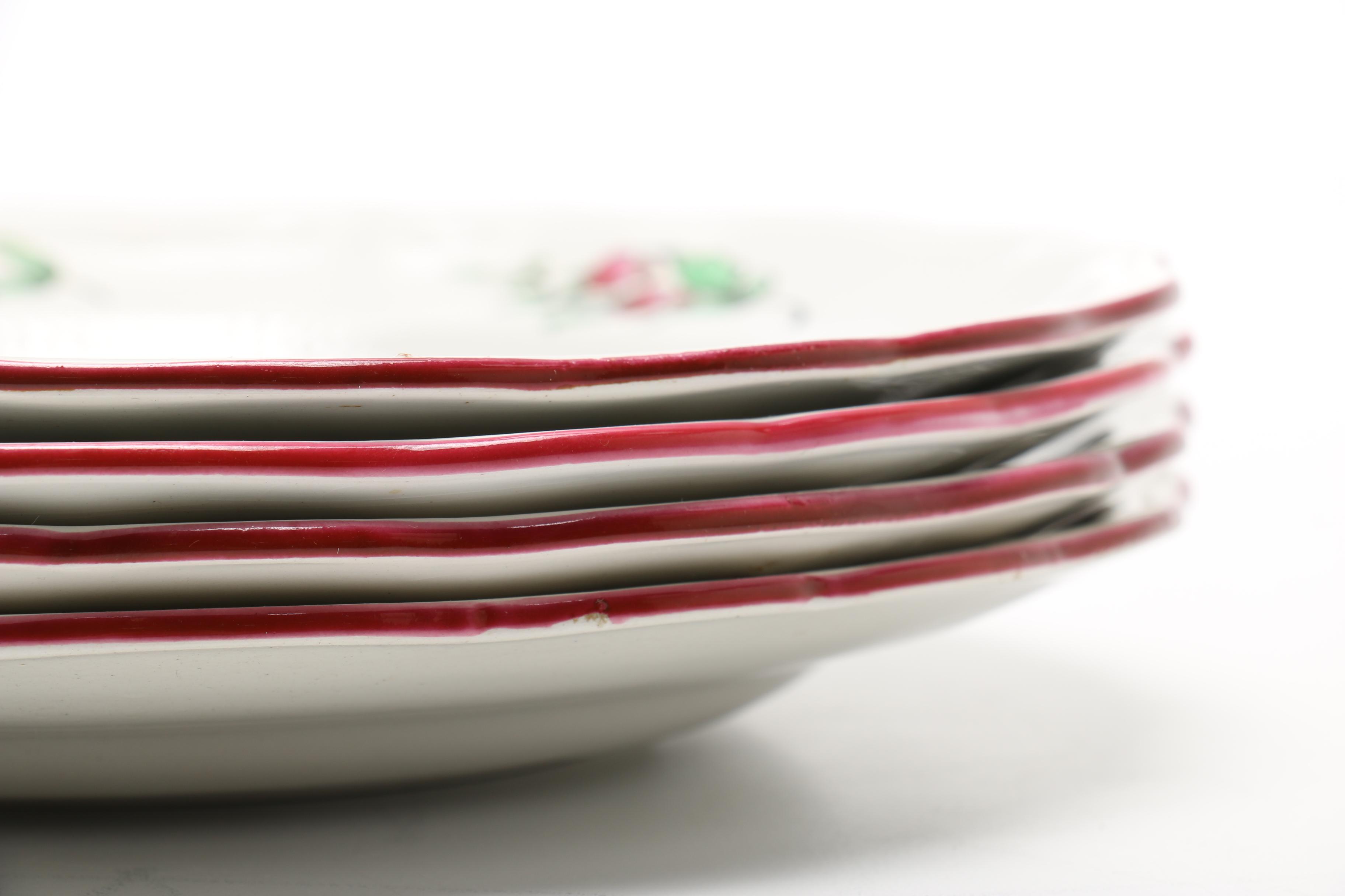 KG Luneville "Old Strasbourg" Faience Plates