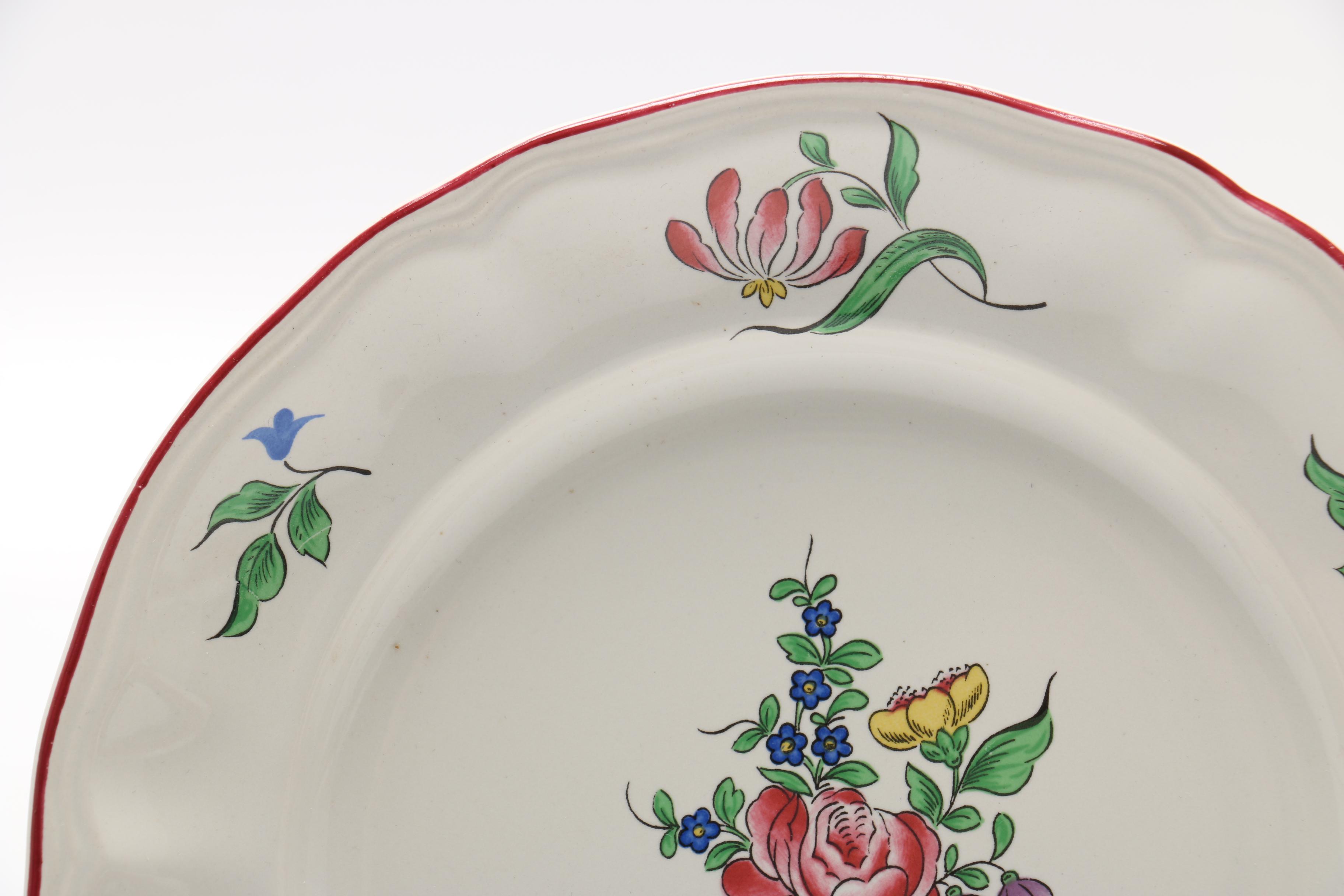 KG Luneville "Old Strasbourg" Faience Plates