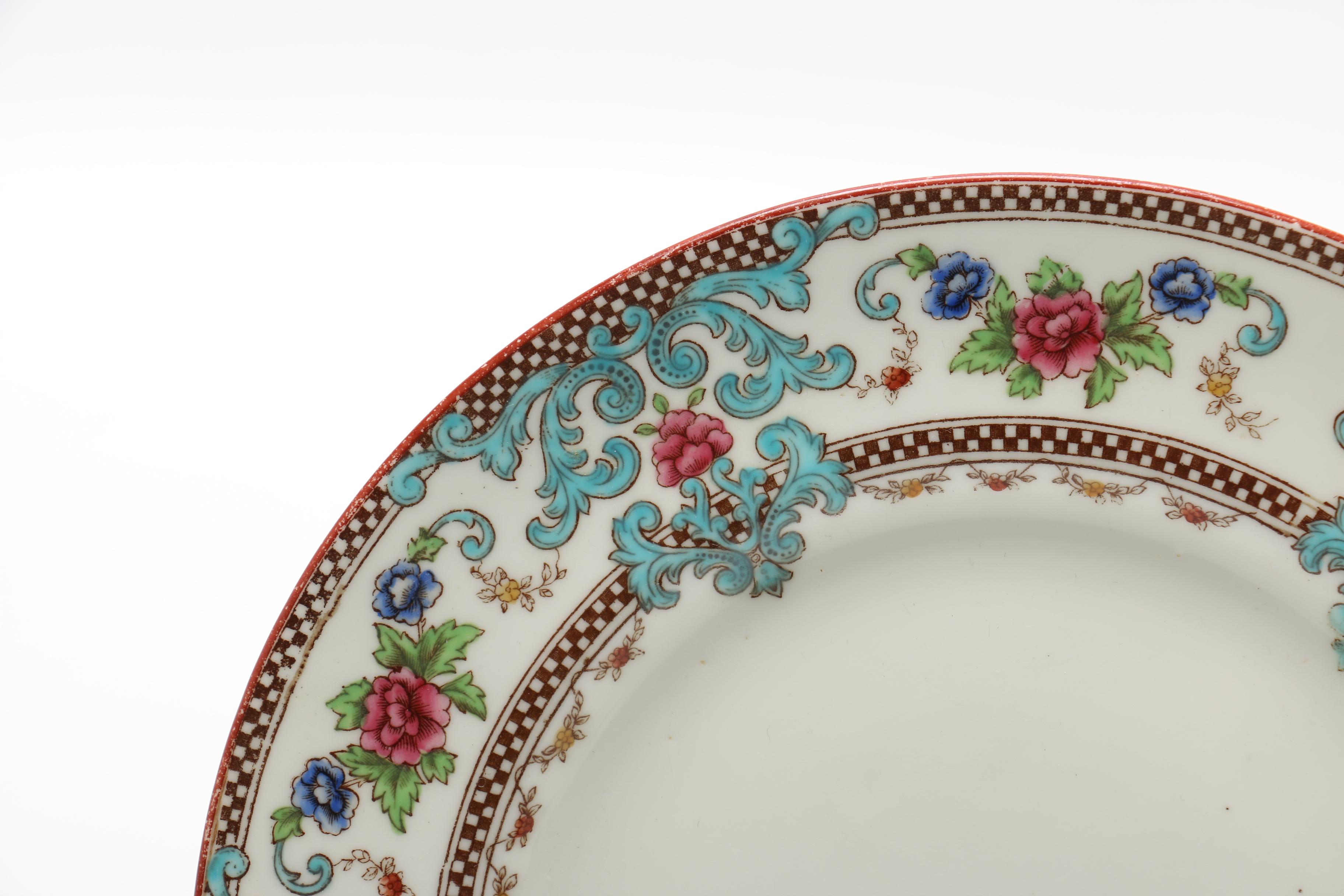 Cauldon England Porcelain Luncheon Plates