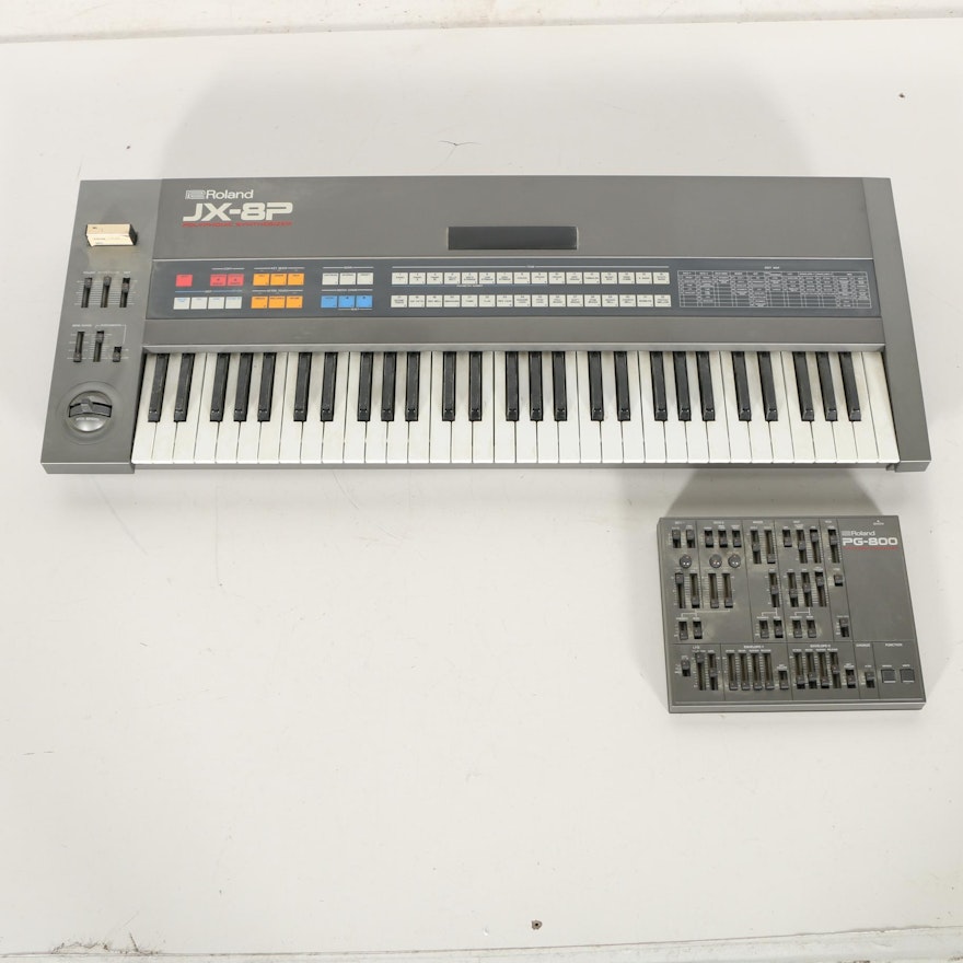 Vintage Roland Analog Polyphonic Synthesizer and Programmer
