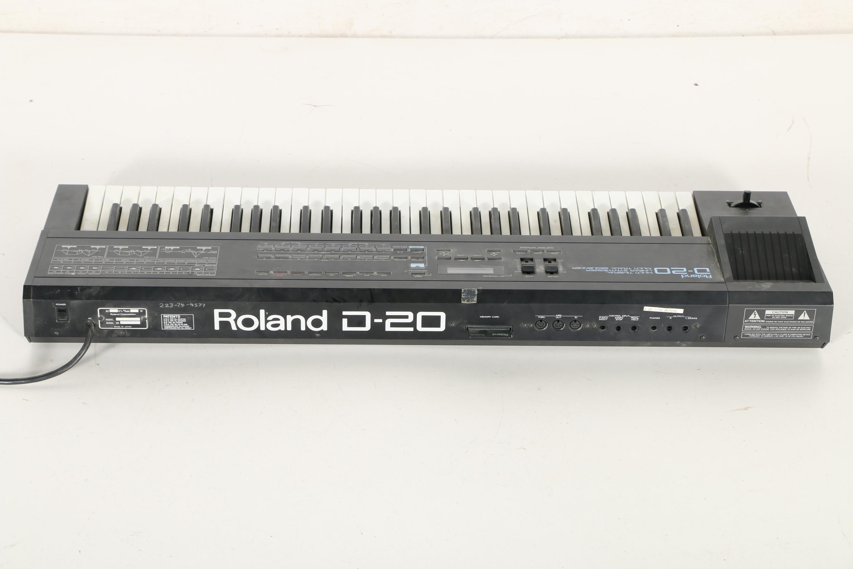 Vintage Roland D-20 Synthesizer and Multi-Track Sequencer