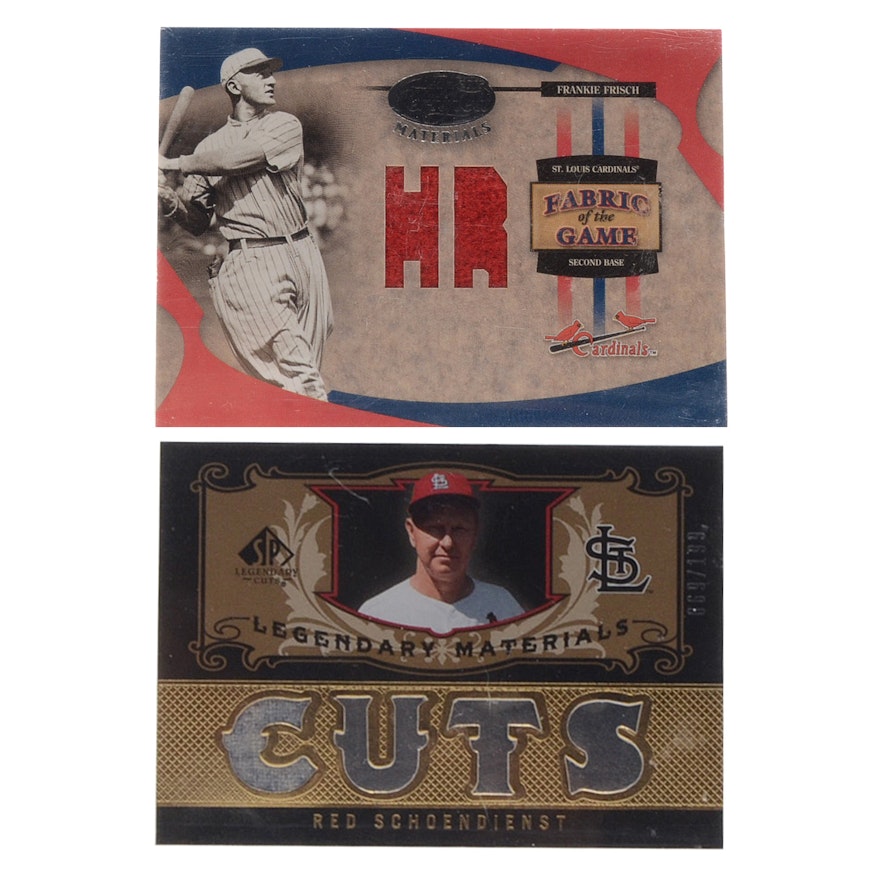 Frisch and Schoendienst Relic Cards