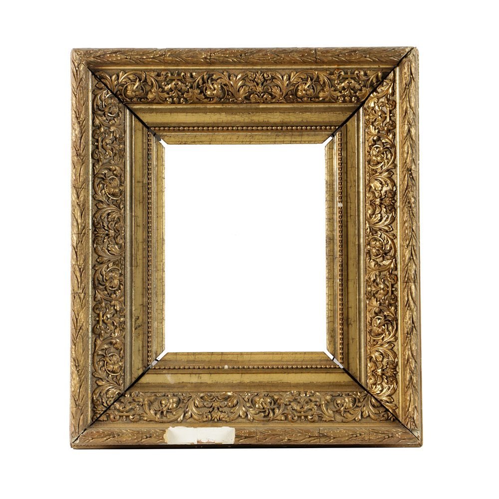 Antique French Barbizon Style Gilt and Gesso Frame