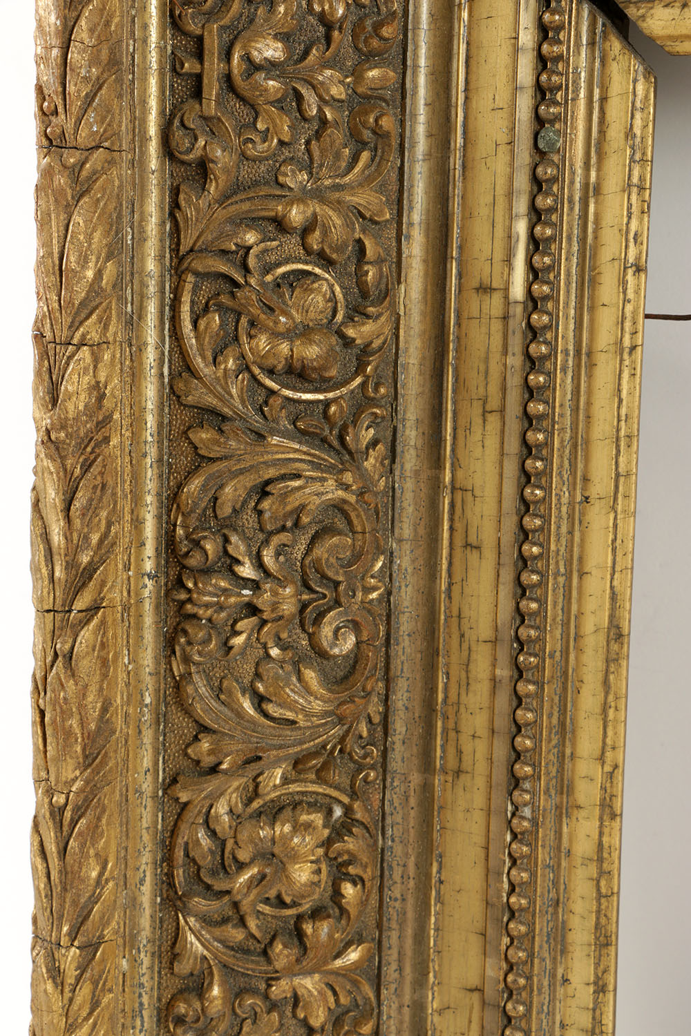 Antique French Barbizon Style Gilt and Gesso Frame