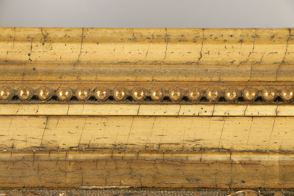 Antique French Barbizon Style Gilt and Gesso Frame