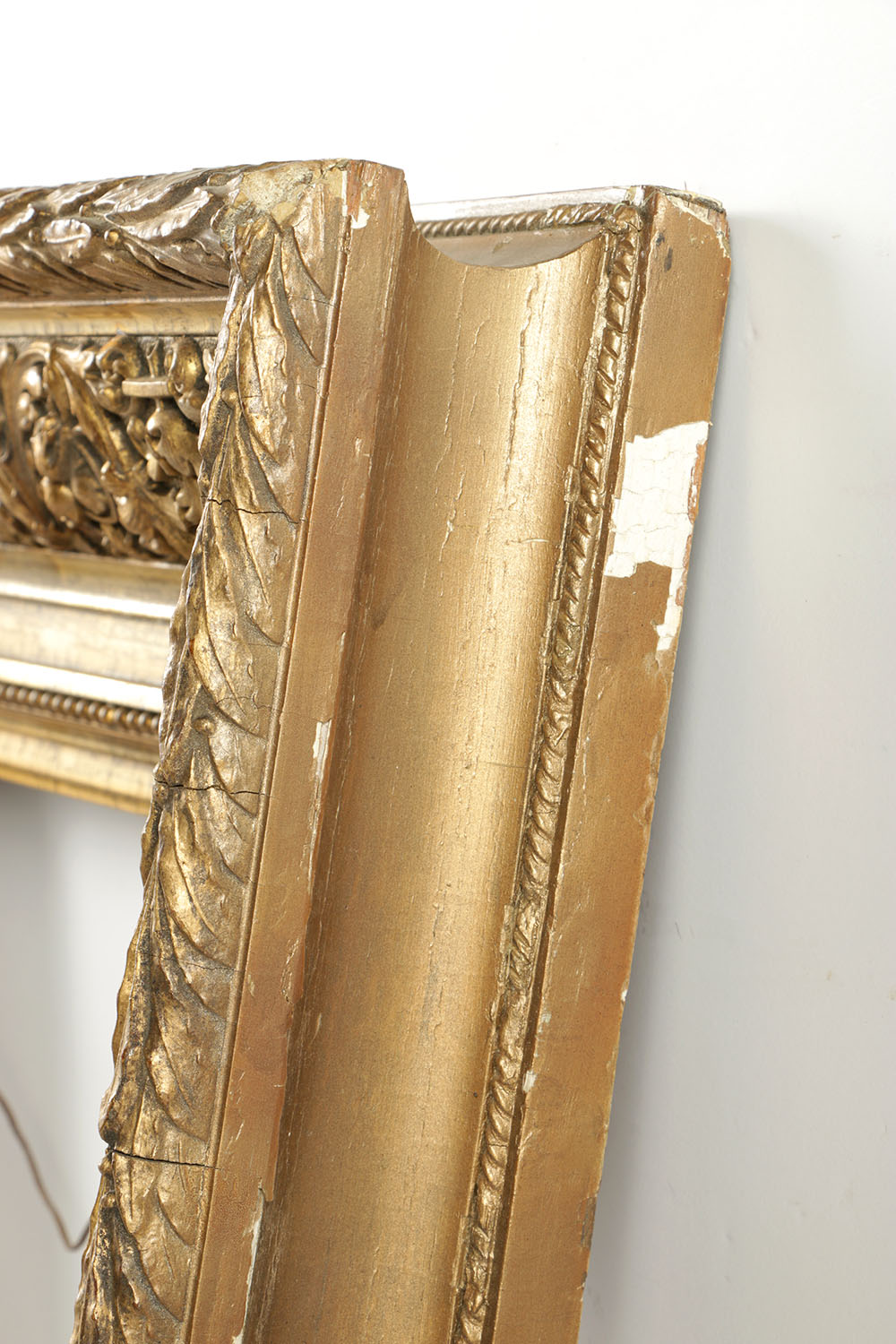 Antique French Barbizon Style Gilt and Gesso Frame