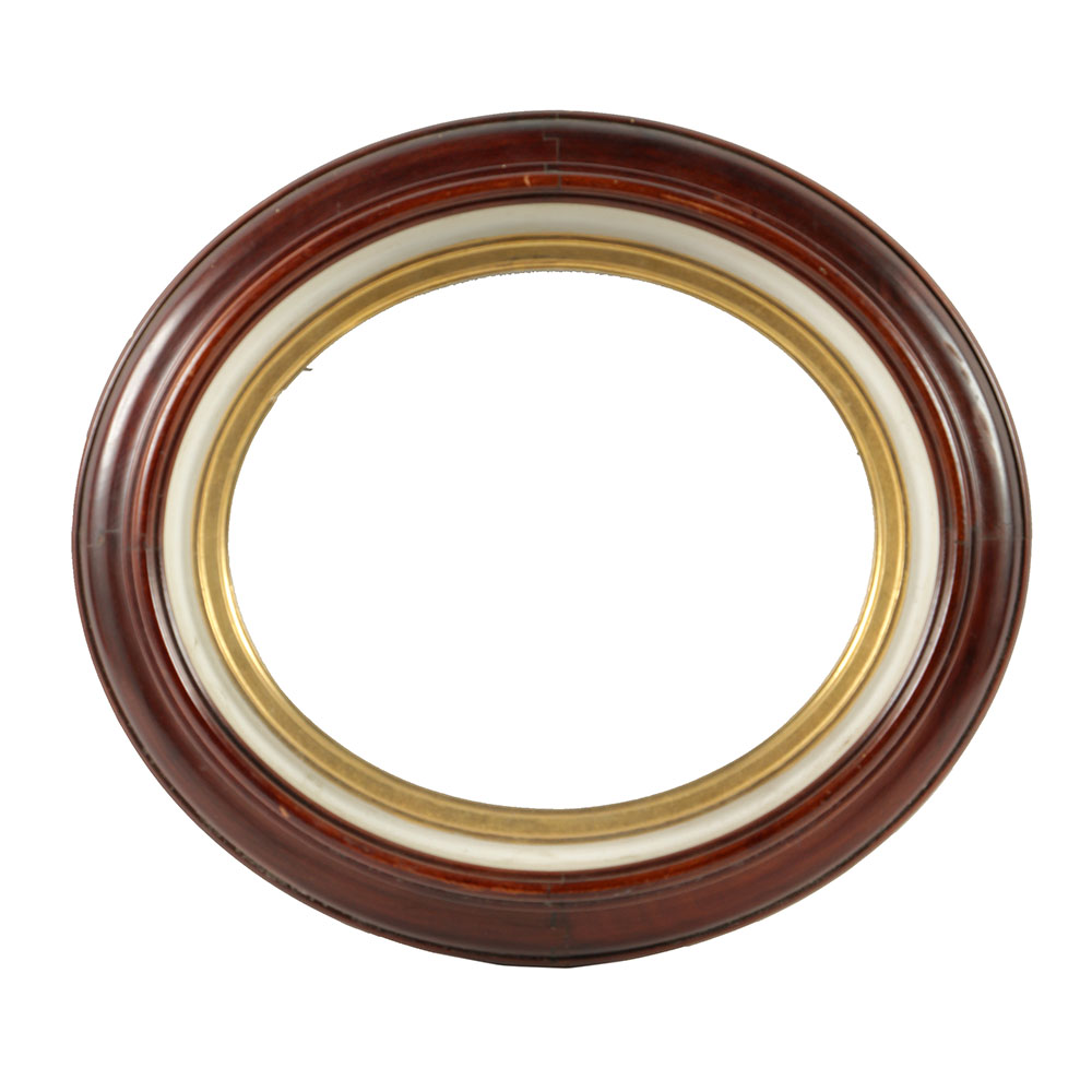 Late 19th-Century Wooden Oval Frame
